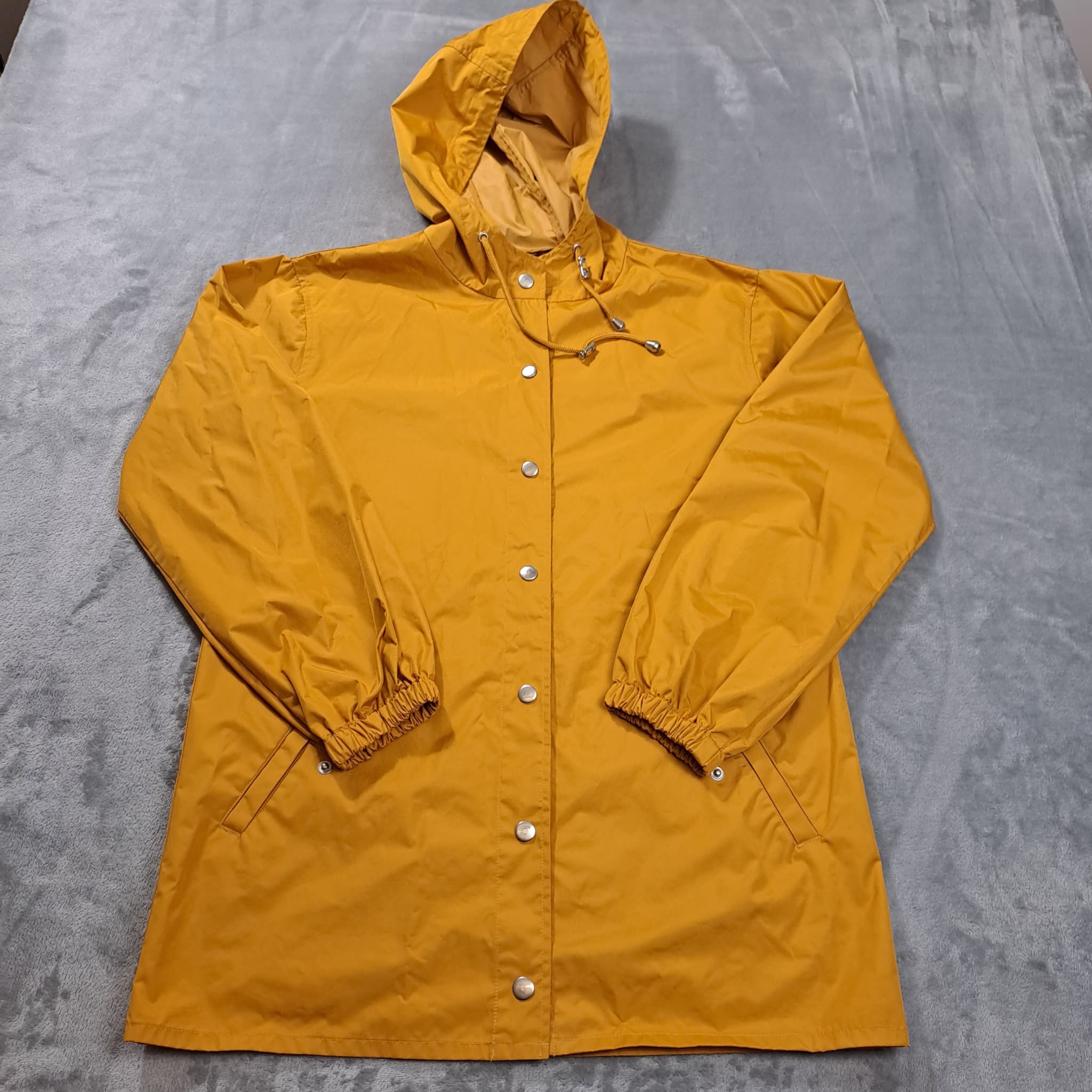Princess Highway Mustard Yellow Hooded Raincoat Women's Size S — photo 1 of 7