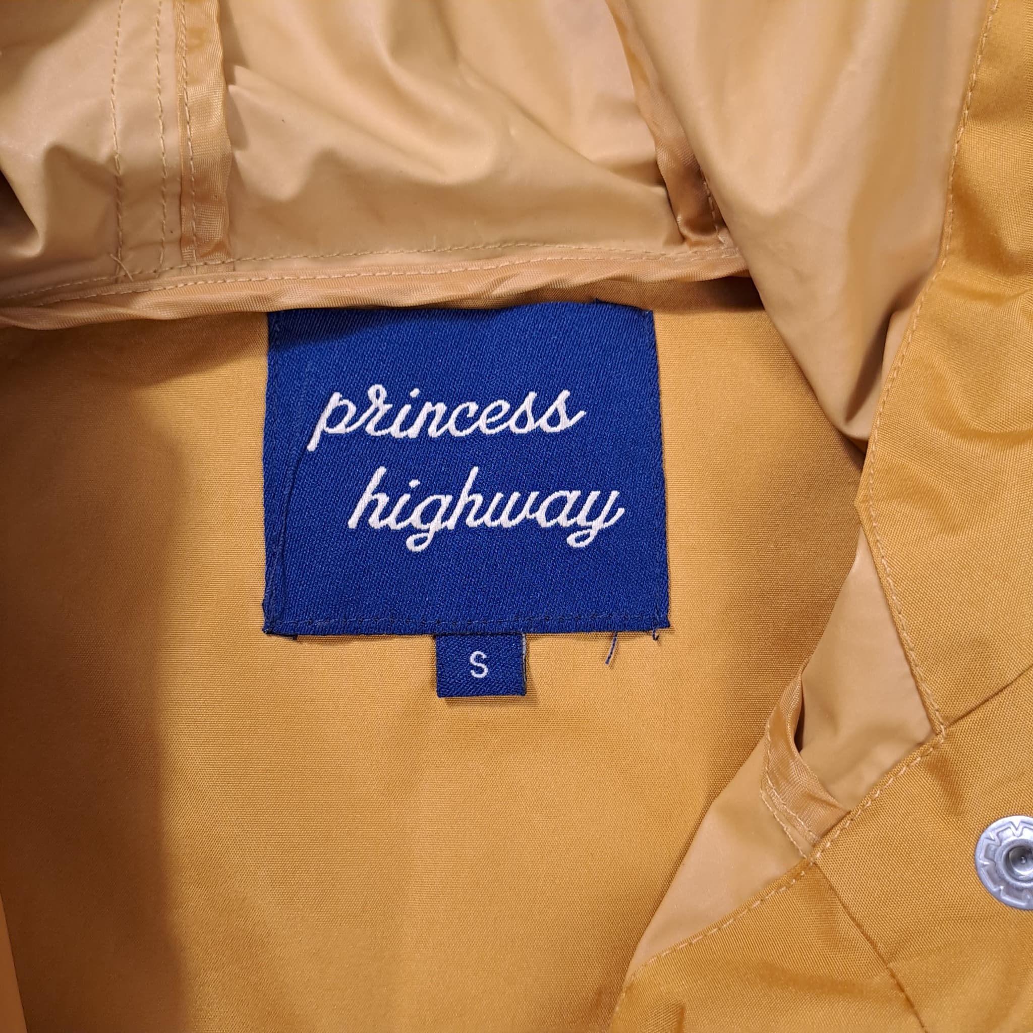 Princess Highway Mustard Yellow Hooded Raincoat Women's Size S — photo 2 of 7