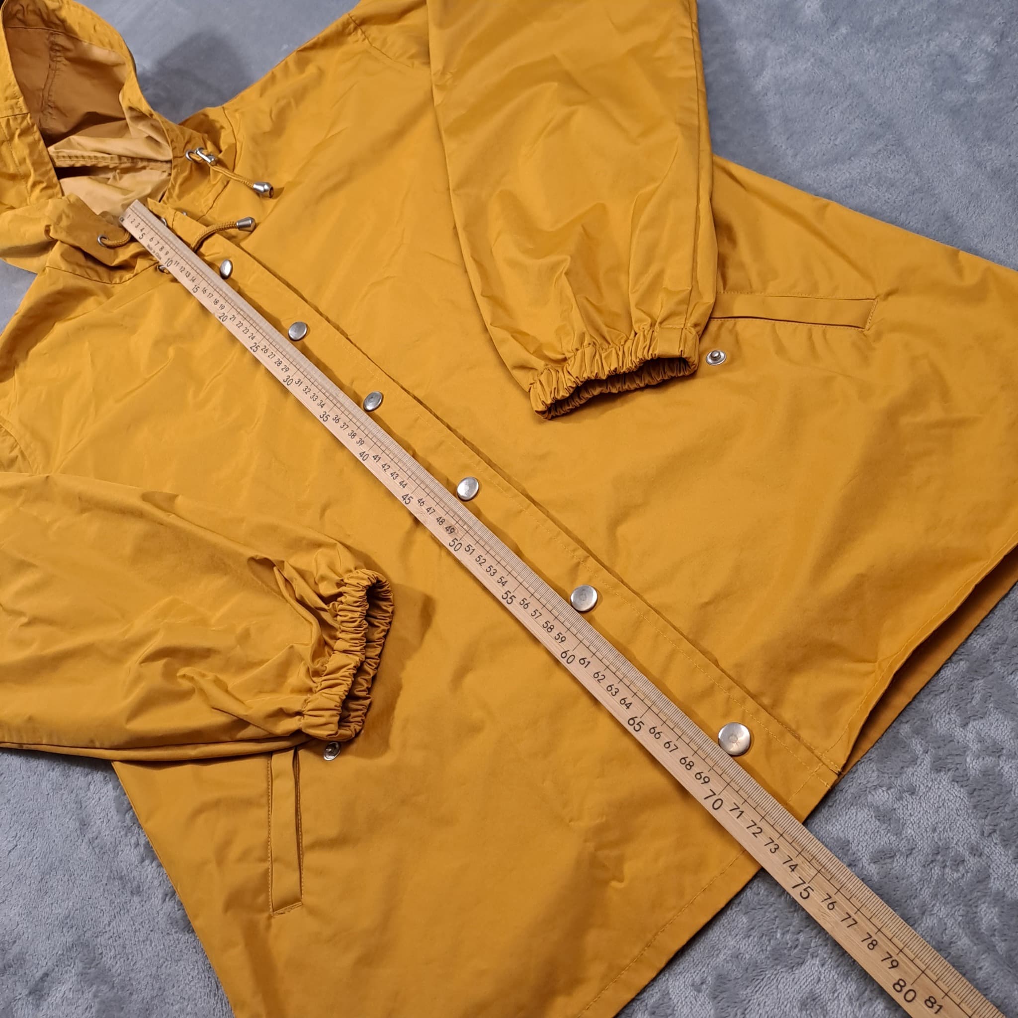 Princess Highway Mustard Yellow Hooded Raincoat Women's Size S — photo 3 of 7