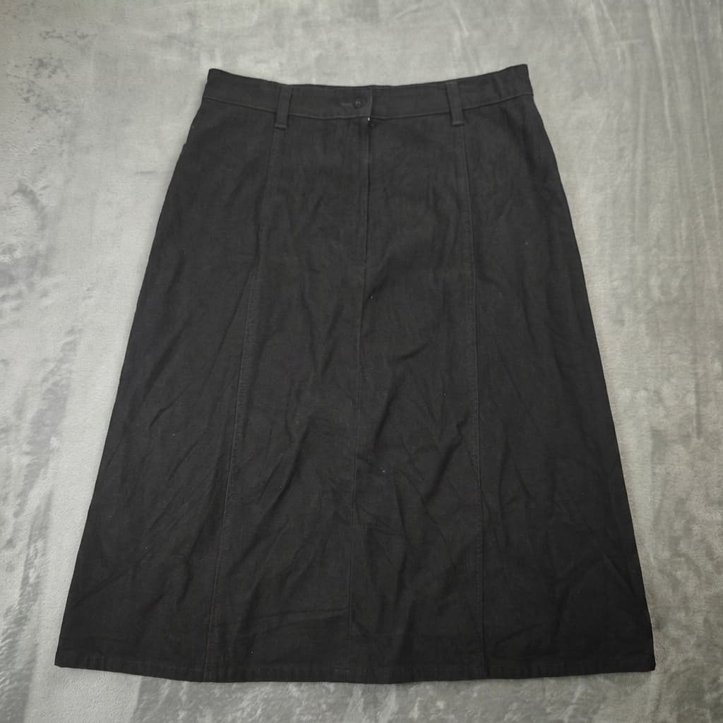 R.M. Williams Black Cotton Midi Skirt - Size 14 — photo 1 of 6