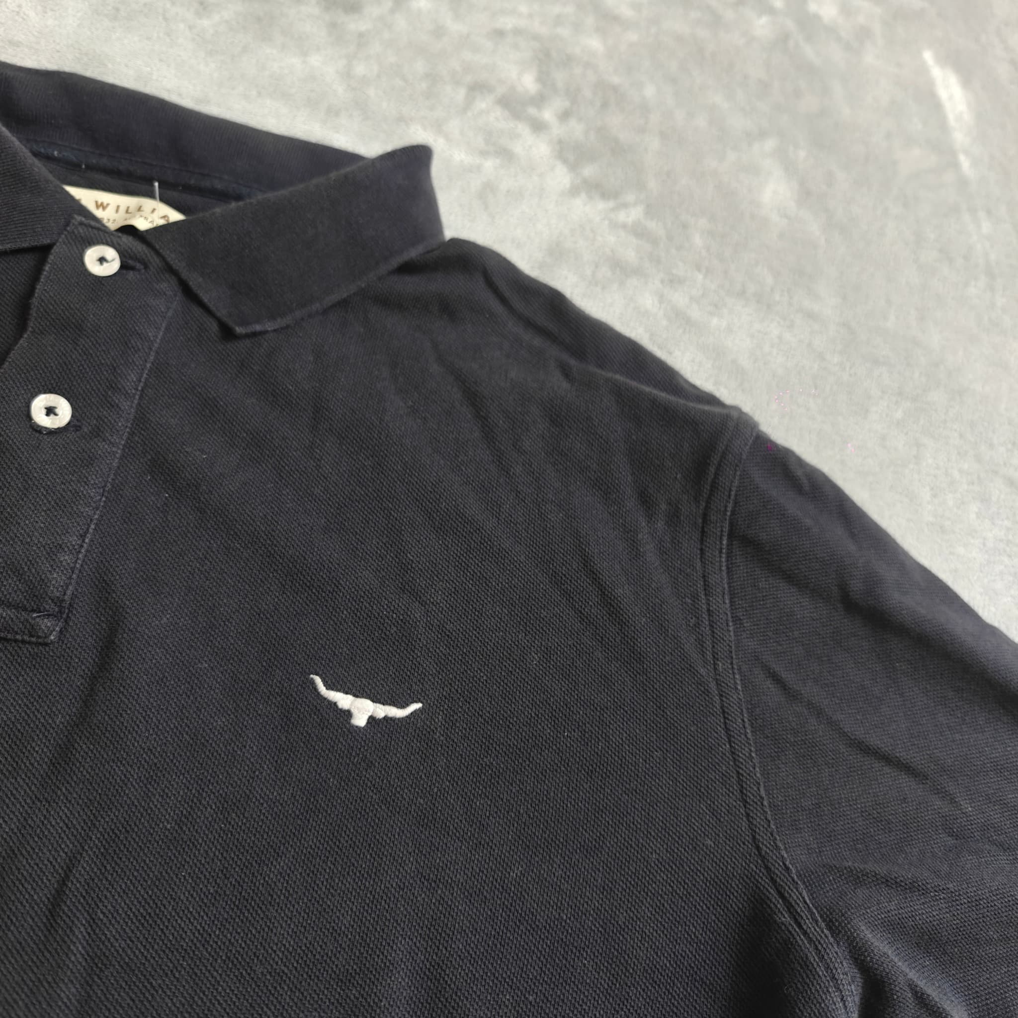 R.M.WILLIAMS Men's Classic Longhorn Polo Shirt Black Size L — photo 3 of 7