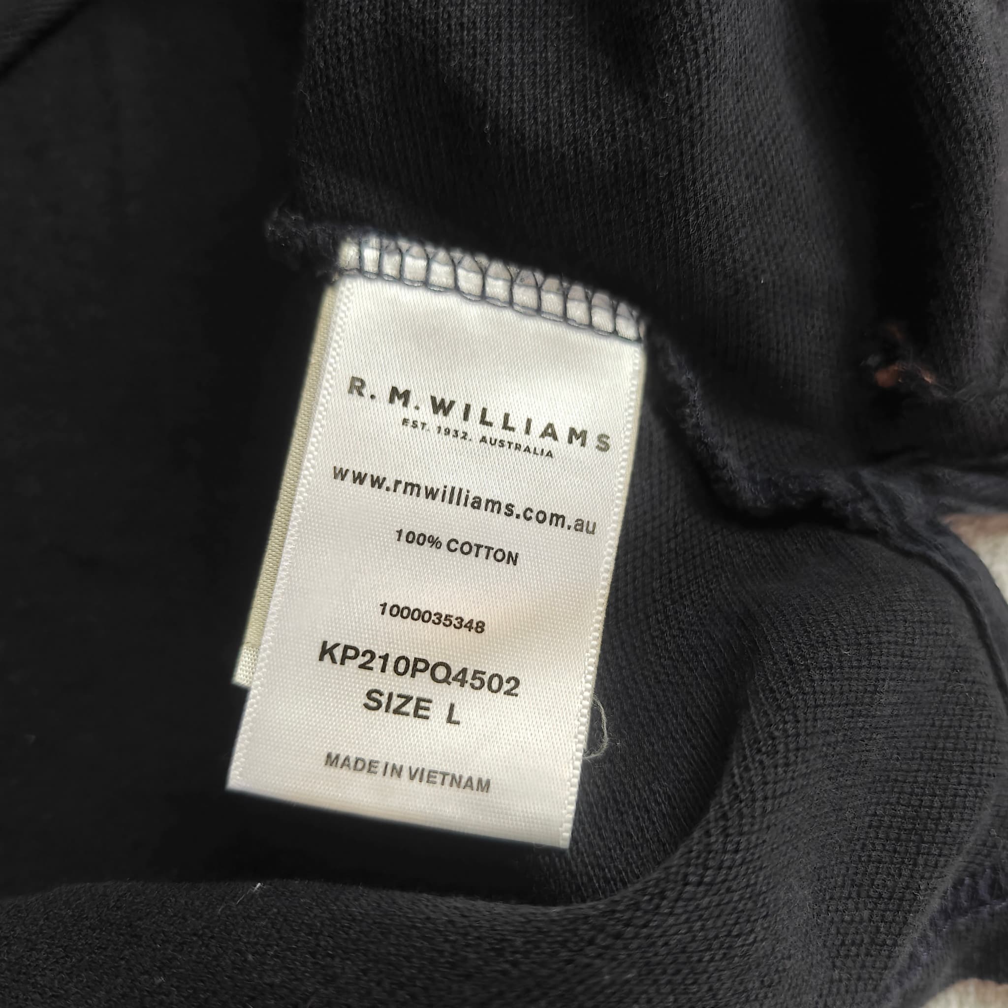 R.M.WILLIAMS Men's Classic Longhorn Polo Shirt Black Size L — photo 6 of 7