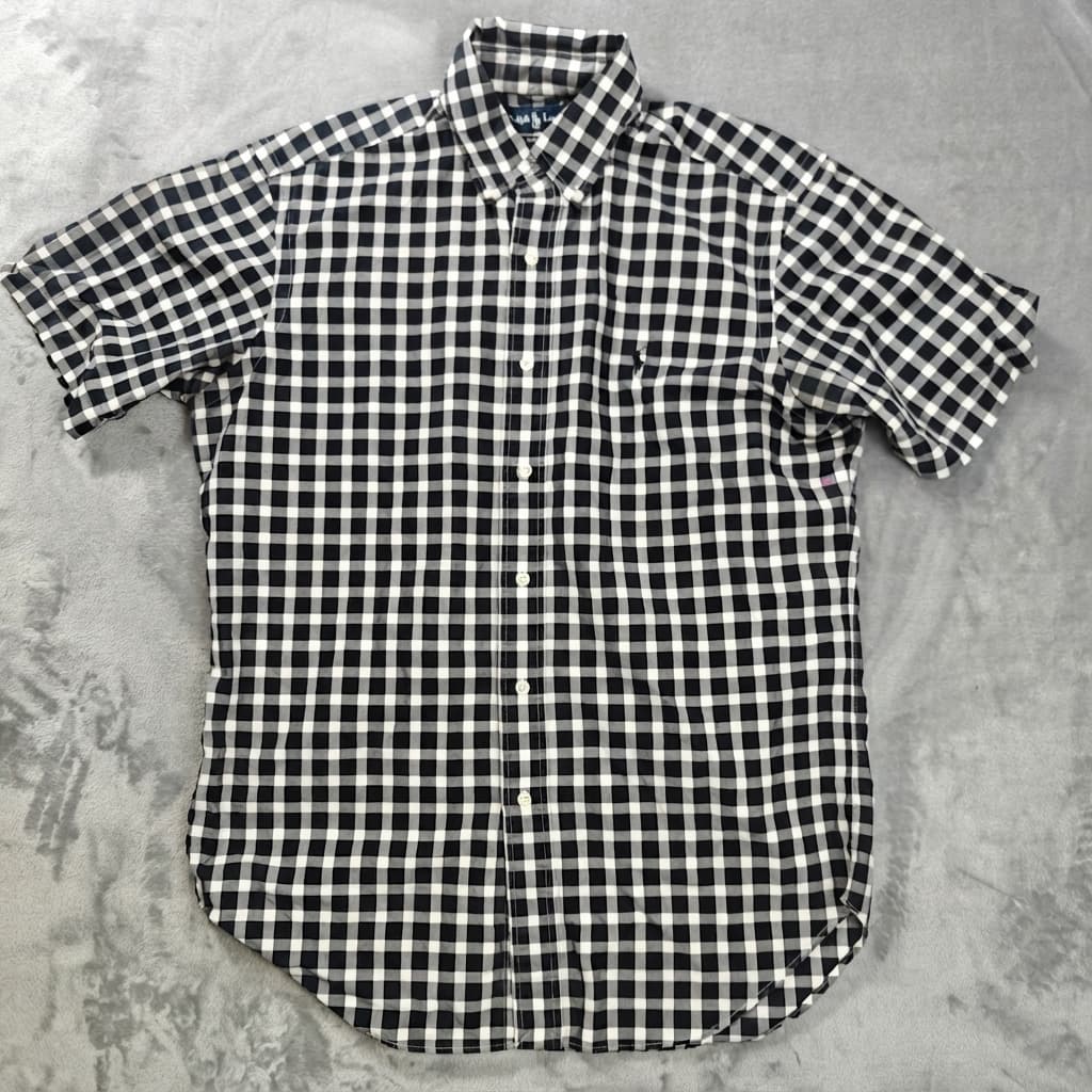 Ralph Lauren Classic Fit Short Sleeve Gingham Button-Down Shirt Men's Size M — photo 1 of 6