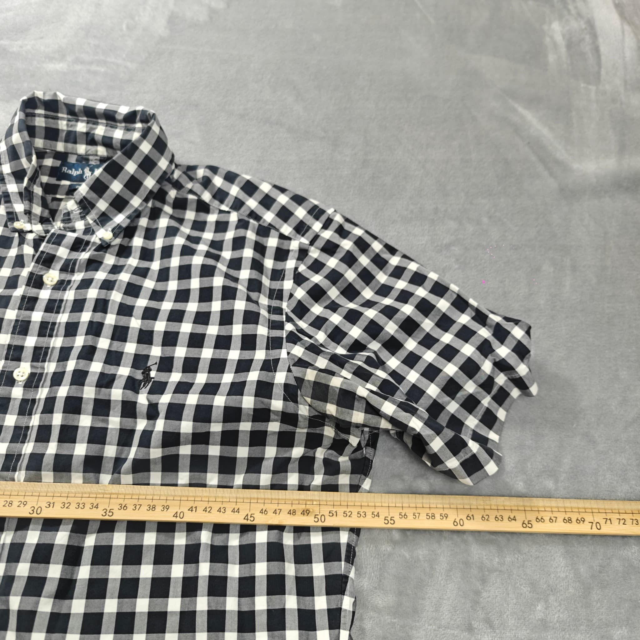 Ralph Lauren Classic Fit Short Sleeve Gingham Button-Down Shirt Men's Size M — photo 4 of 6