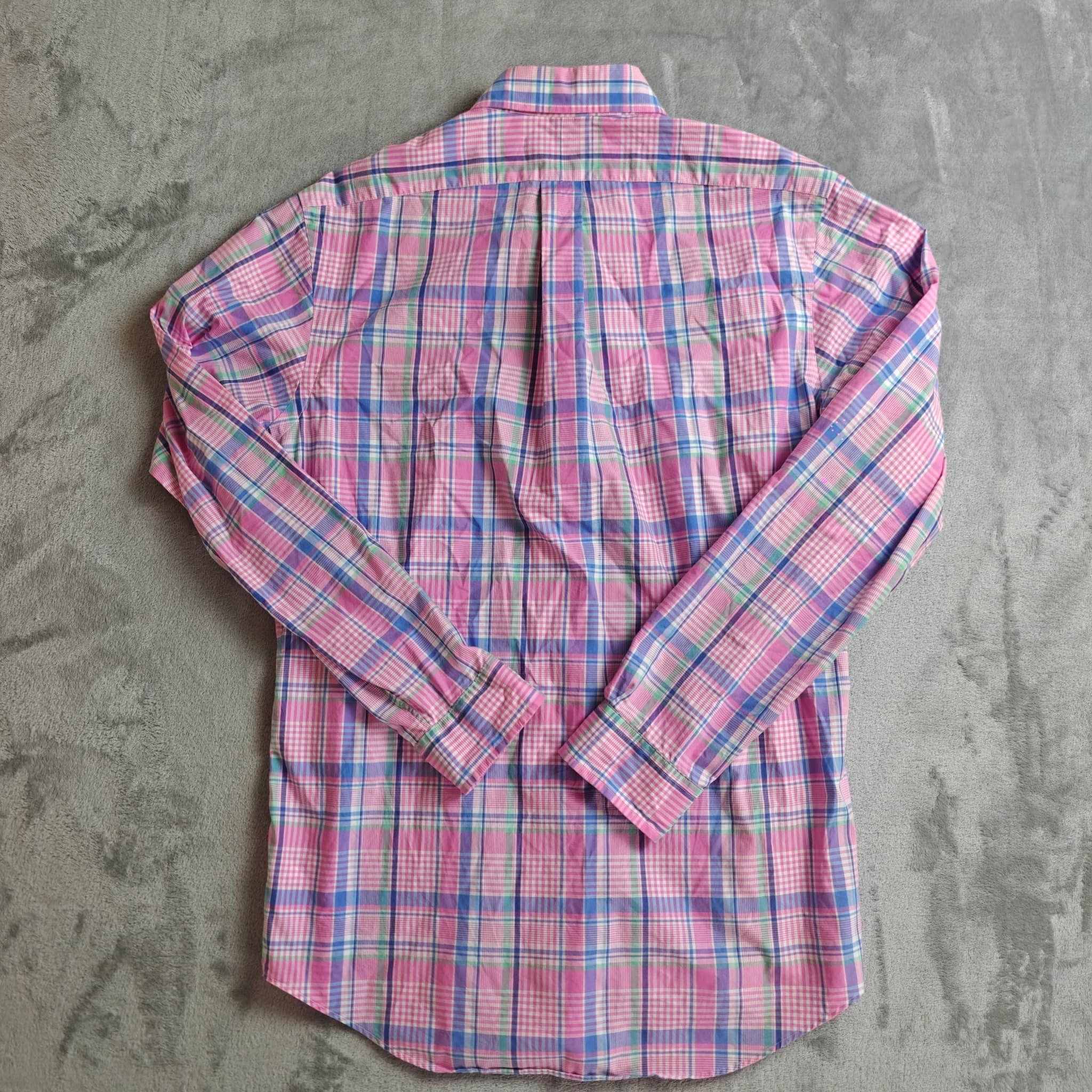 Ralph Lauren Men's Custom Fit Plaid Button-Down Shirt Pink Size M — photo 7 of 7