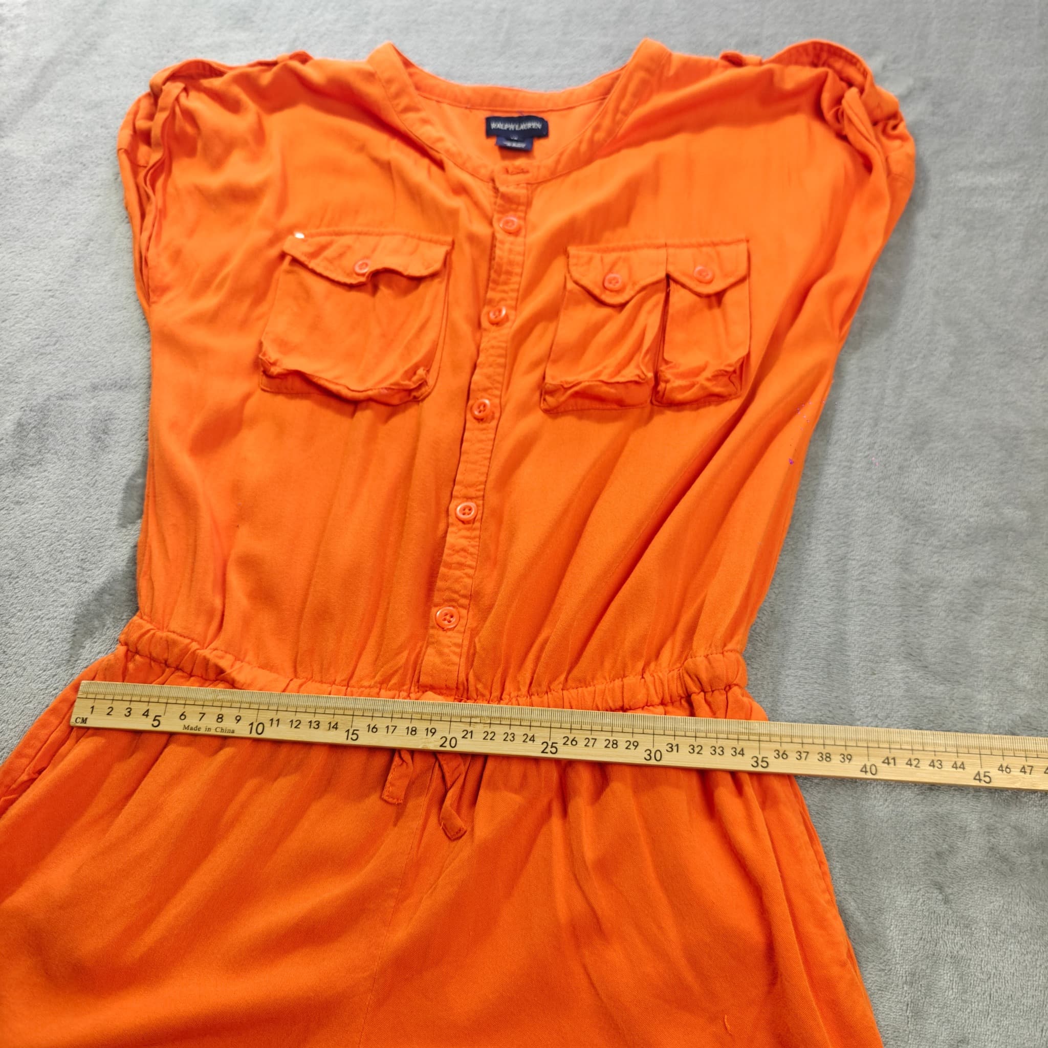 Ralph Lauren Women's Orange Utility Romper Size 14 — photo 5 of 6
