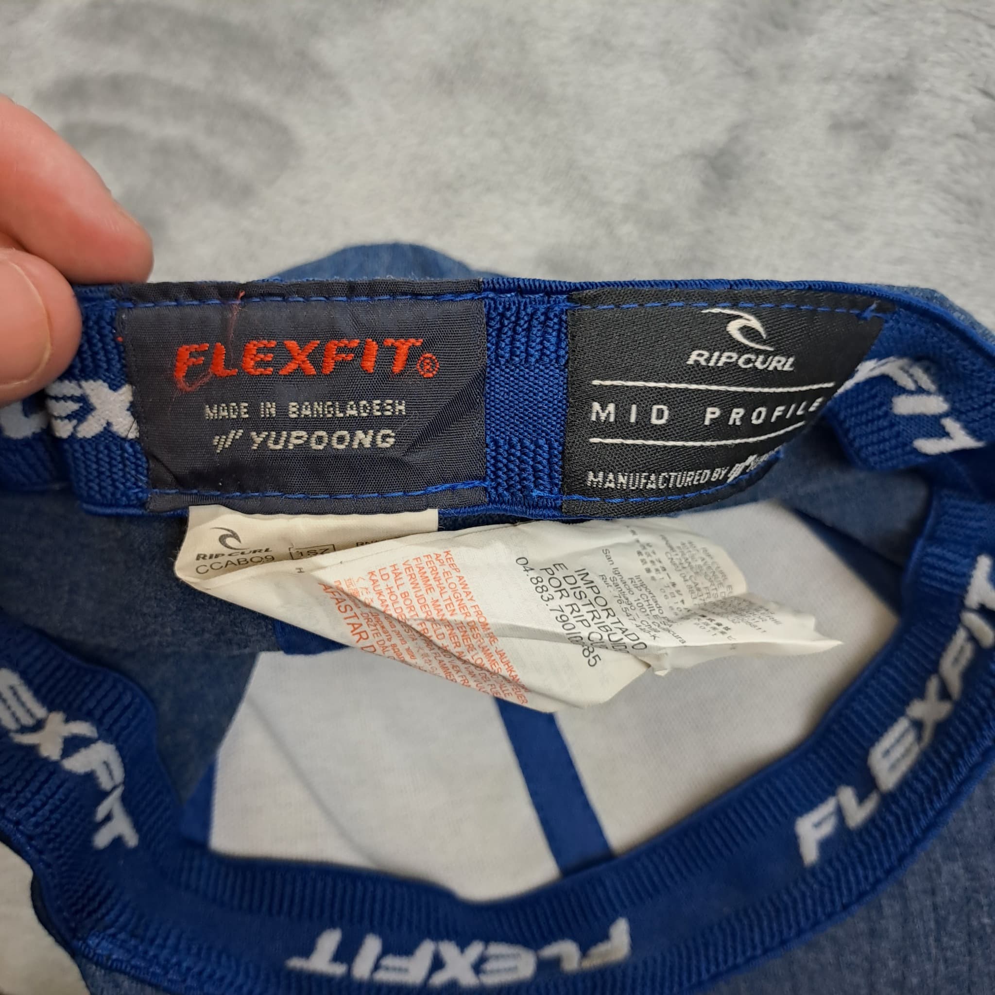 Rip Curl Flexfit Baseball Cap Unisex One Size Navy Blue Mid Profile — photo 2 of 5