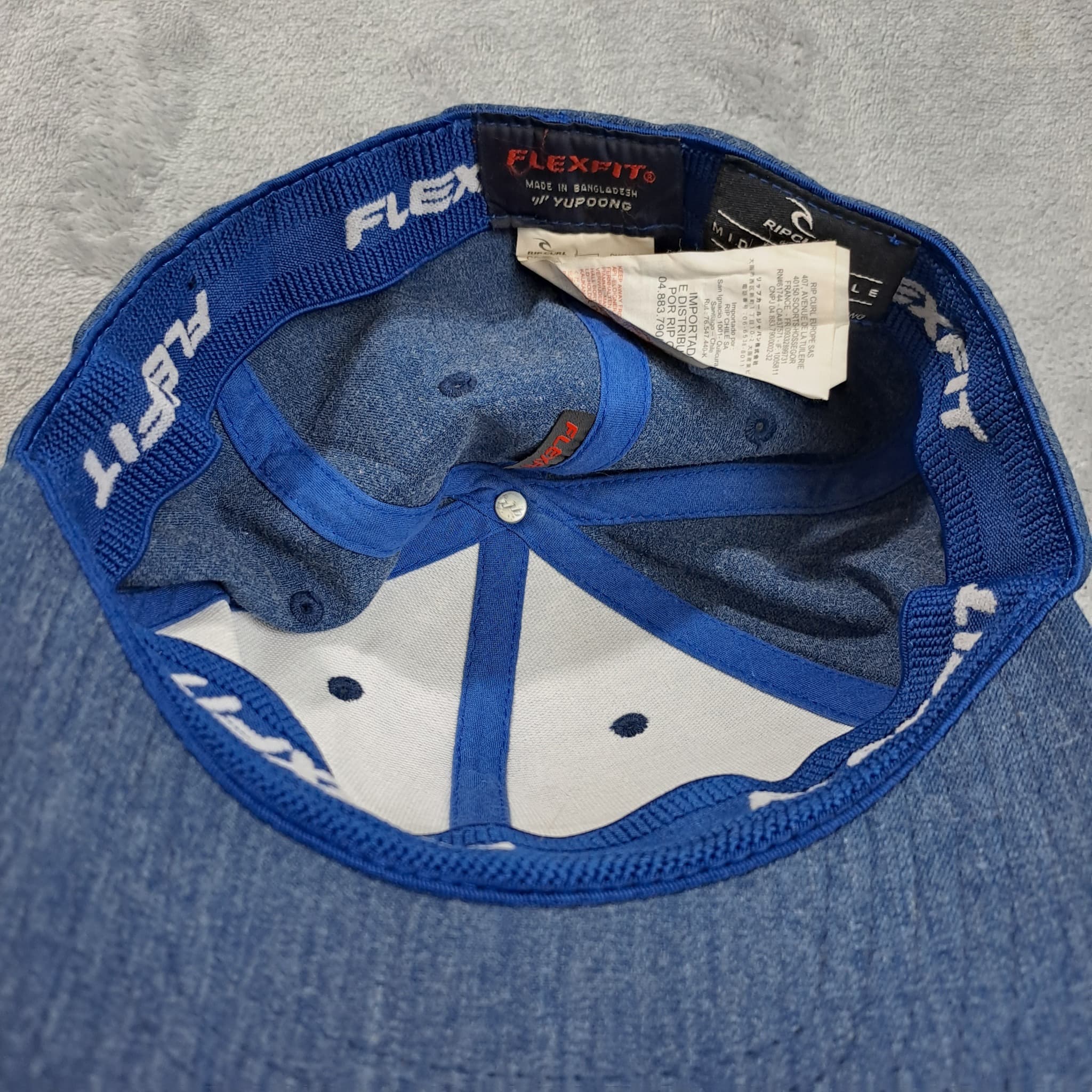 Rip Curl Flexfit Baseball Cap Unisex One Size Navy Blue Mid Profile — photo 3 of 5