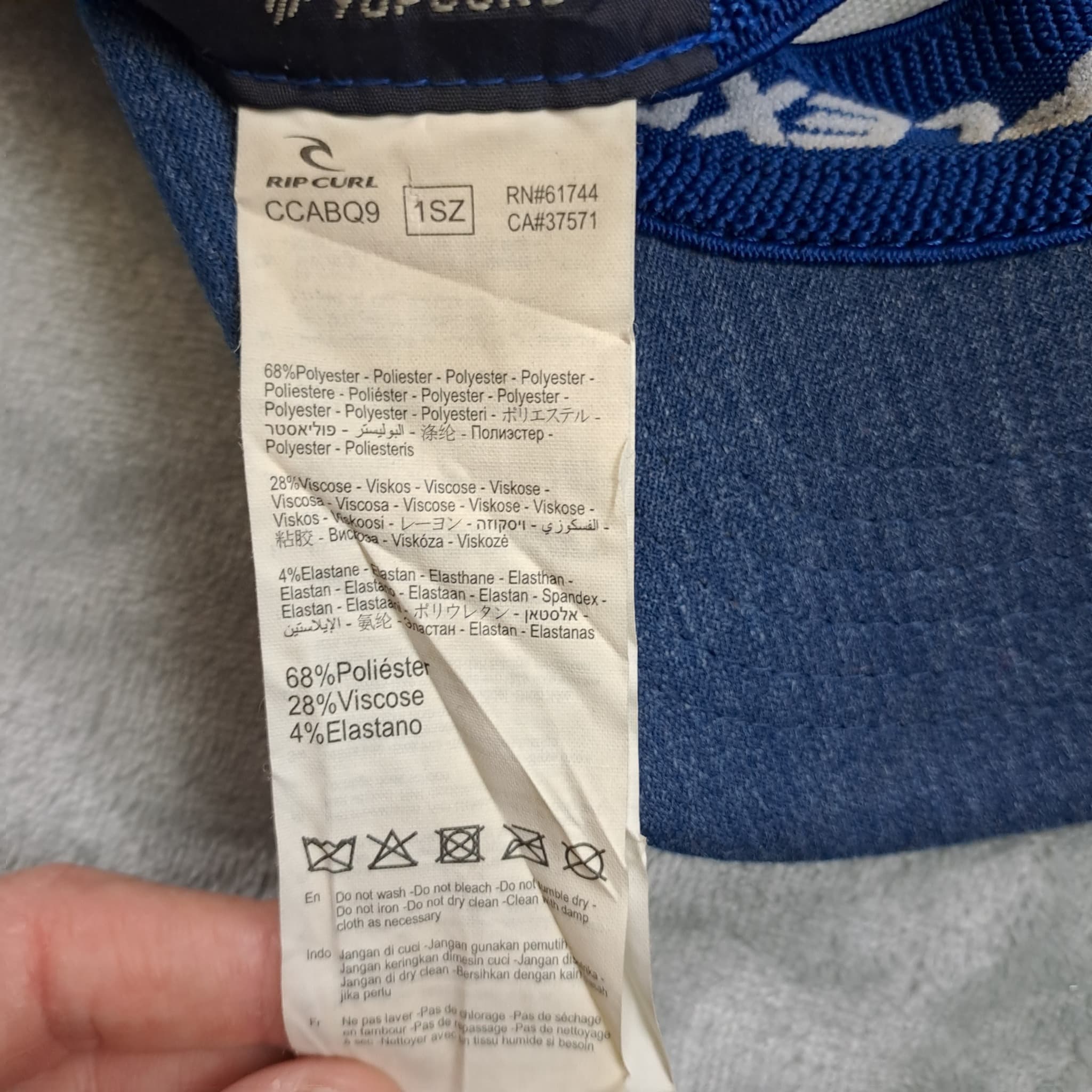 Rip Curl Flexfit Baseball Cap Unisex One Size Navy Blue Mid Profile — photo 5 of 5