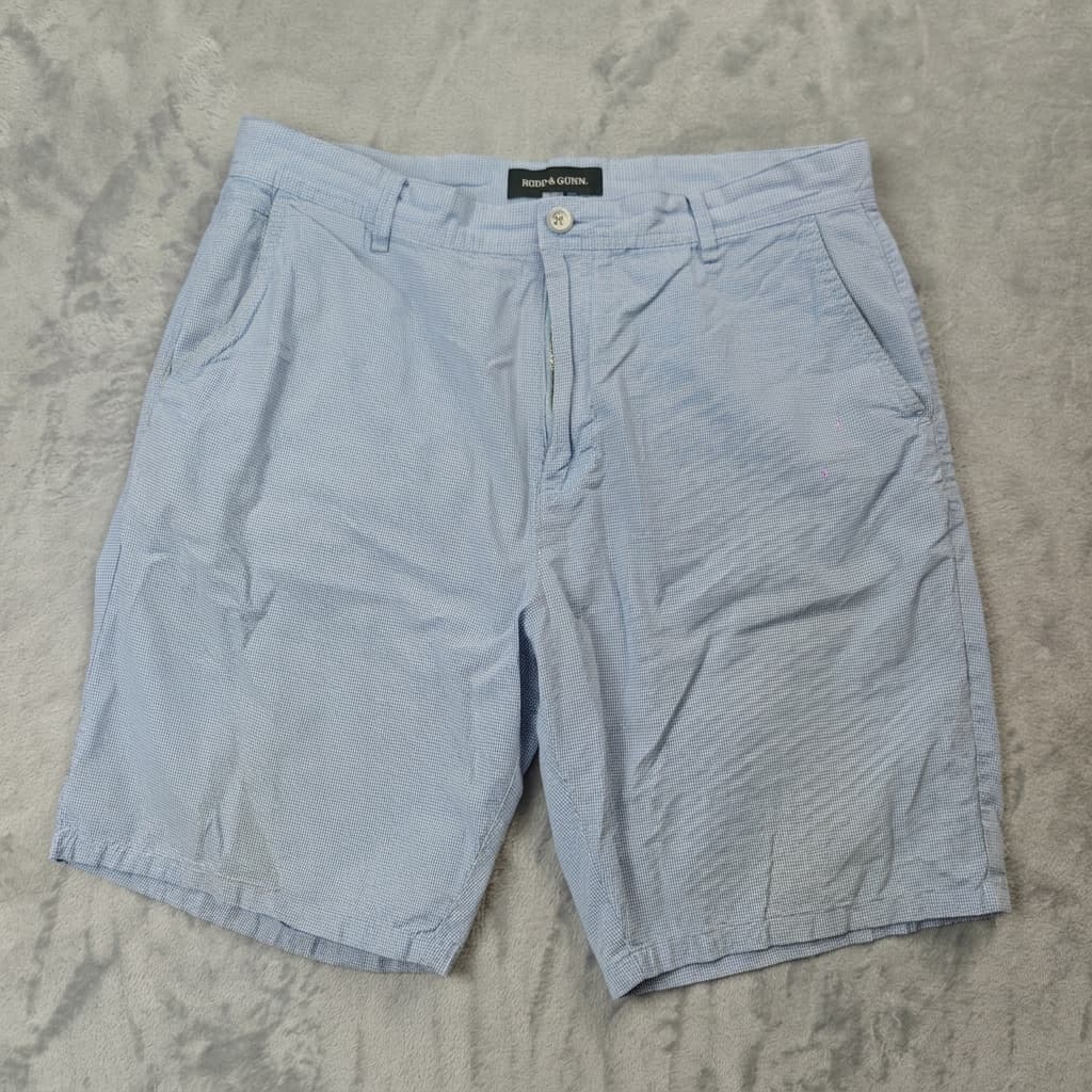 Rodd & Gunn Men's Blue Gingham Check Slim Fit Shorts Size 34 — photo 1 of 10