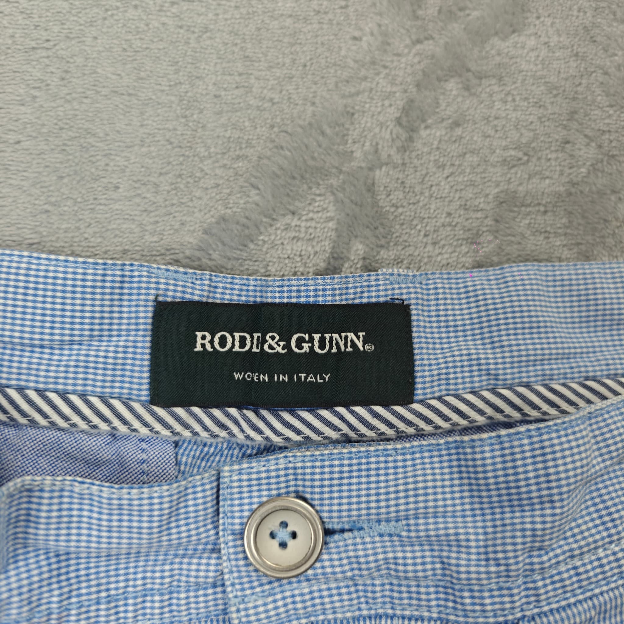 Rodd & Gunn Men's Blue Gingham Check Slim Fit Shorts Size 34 — photo 4 of 10