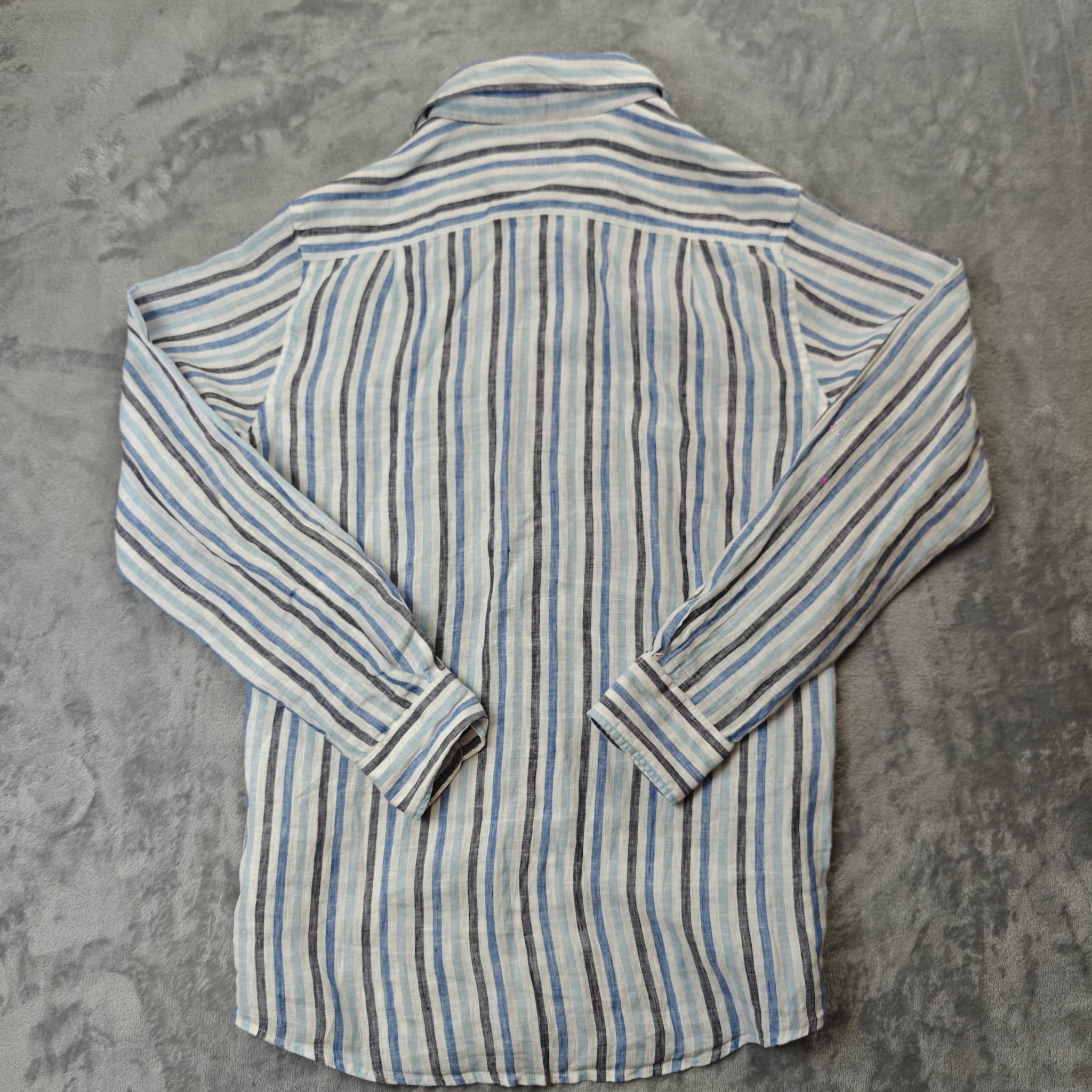 Rodd & Gunn Long Sleeve Linen Striped Shirt Men's Size XS White — photo 8 of 8