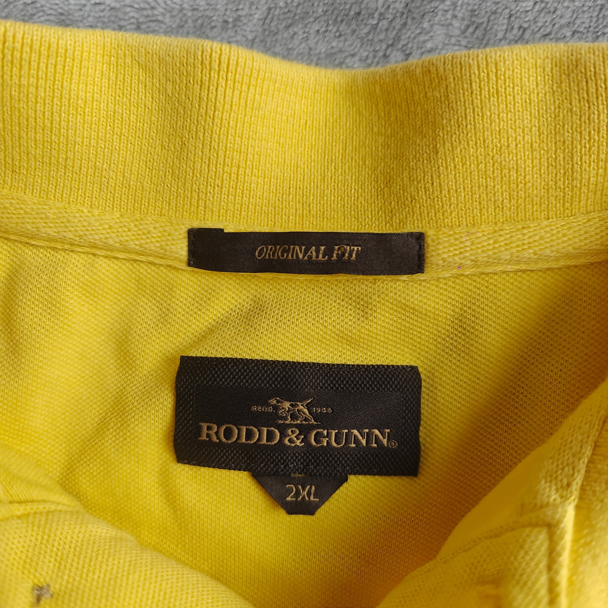 Rodd & Gunn Men's Original Fit Polo Shirt Yellow Size 2XL — photo 2 of 7