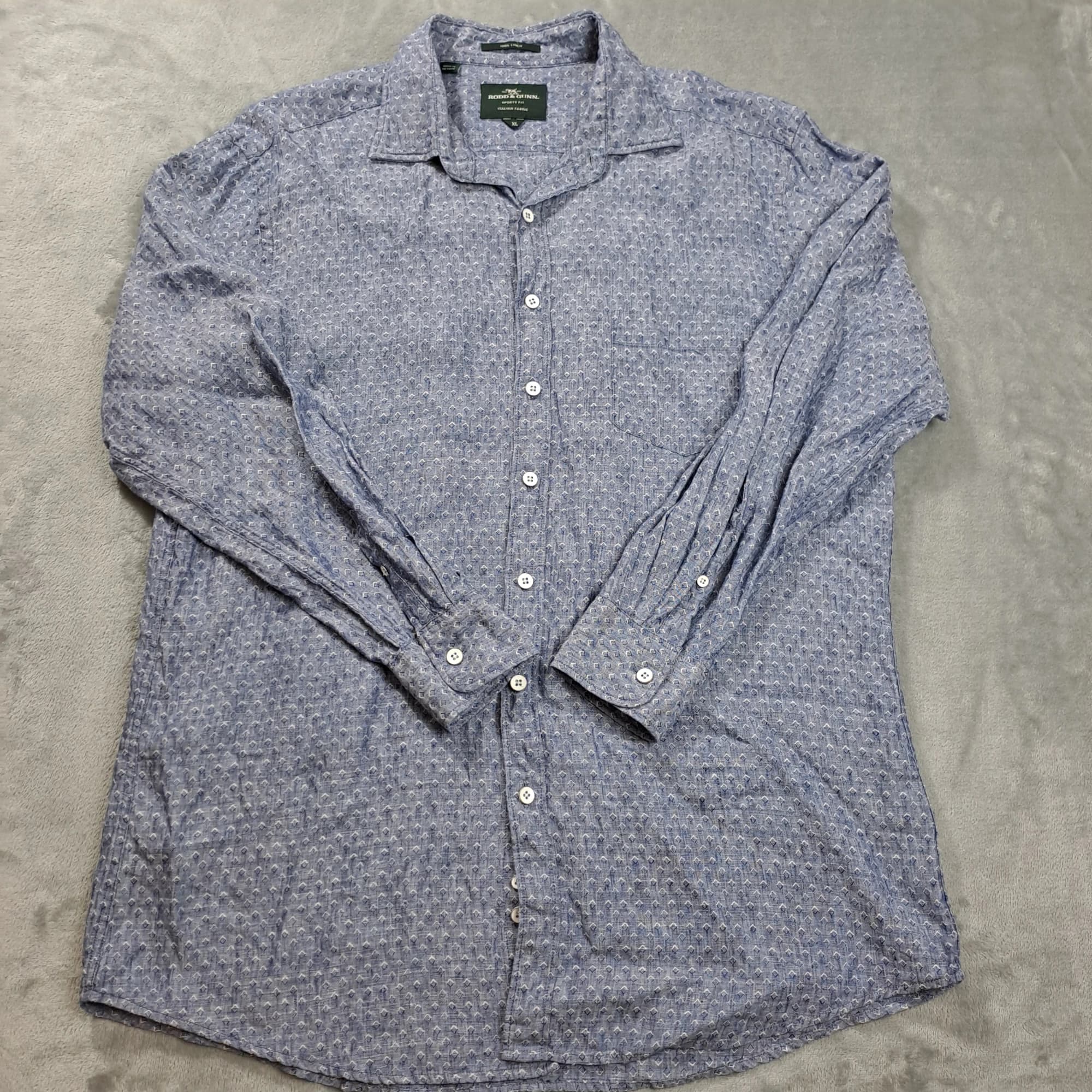 Rodd & Gunn Men's Sports Fit Italian Fabric Long Sleeve Shirt Blue XL — photo 1 of 8