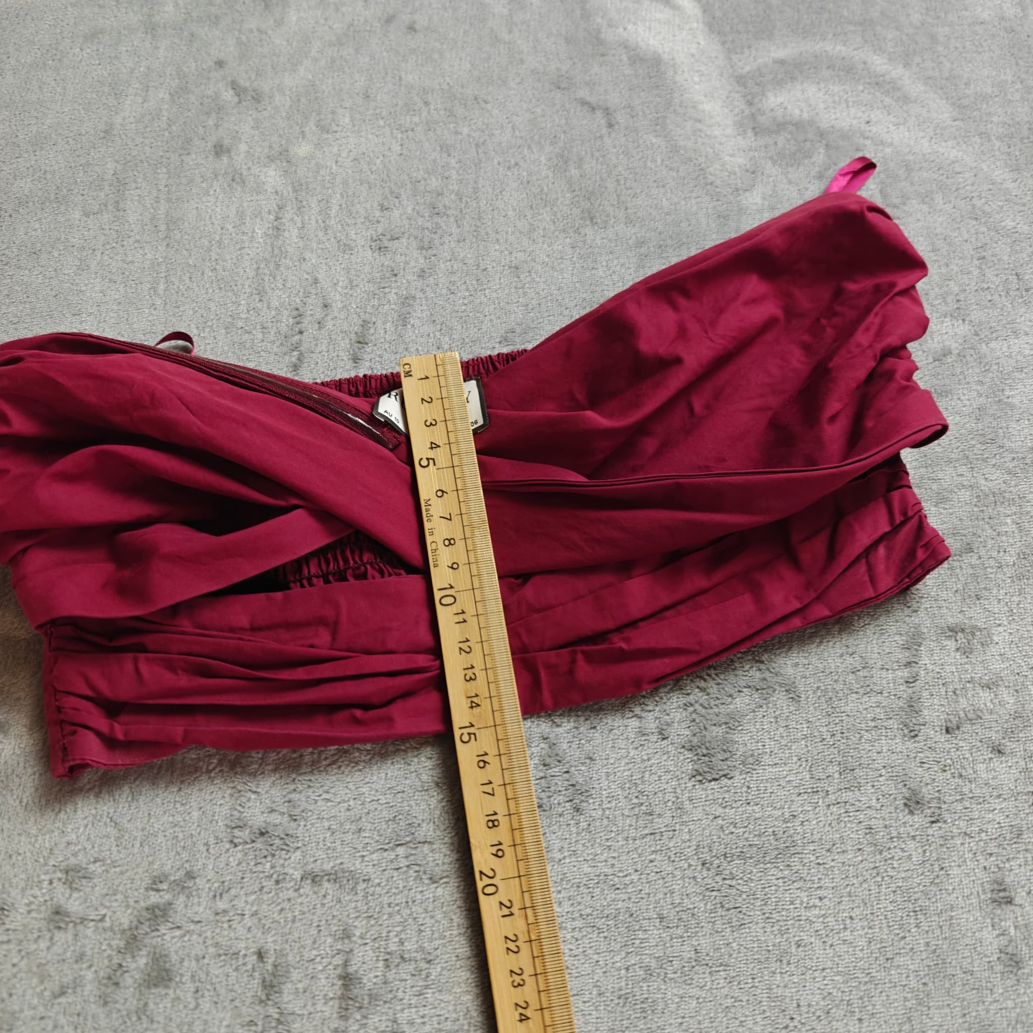 Runaway Red Draped Cross-Over Crop Top Women's Size 10 — photo 3 of 6