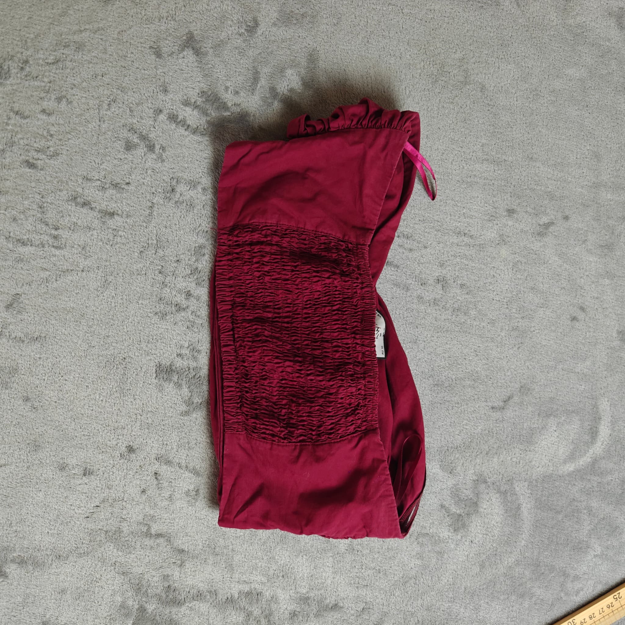 Runaway Red Draped Cross-Over Crop Top Women's Size 10 — photo 5 of 6