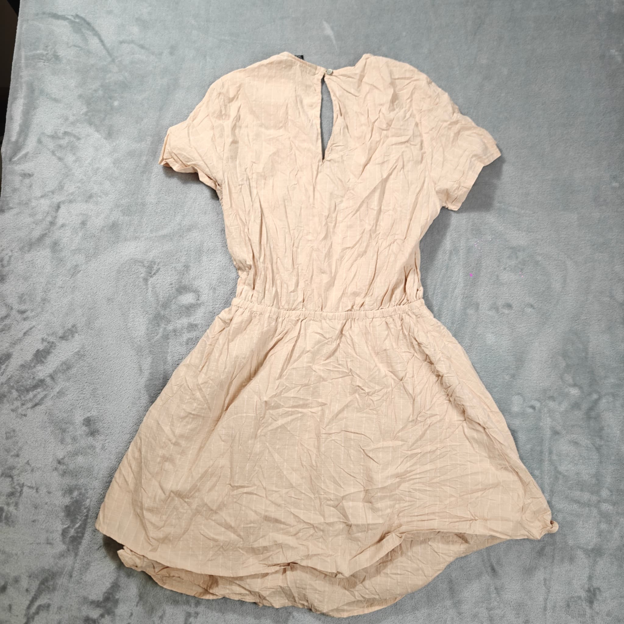 Rusty Women's Beige Textured Mini Dress With Lace Trim Size 8 — photo 7 of 7