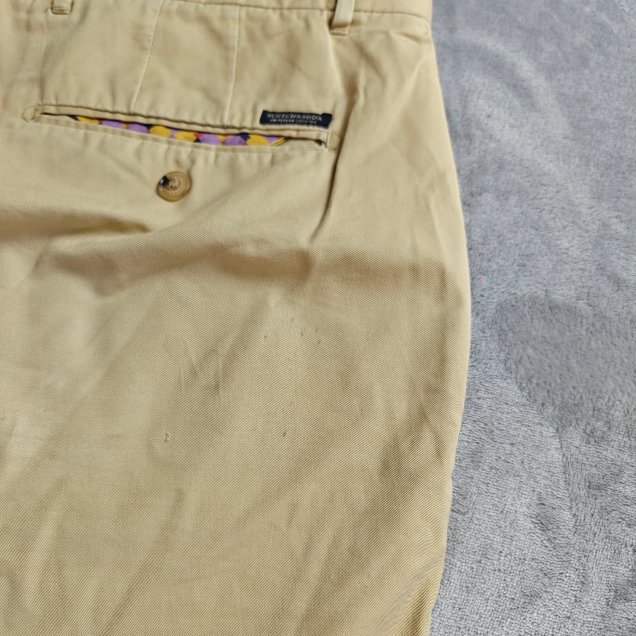 Scotch & Soda Men's Chino Shorts Size 36 Khaki Casual Summer — photo 7 of 8