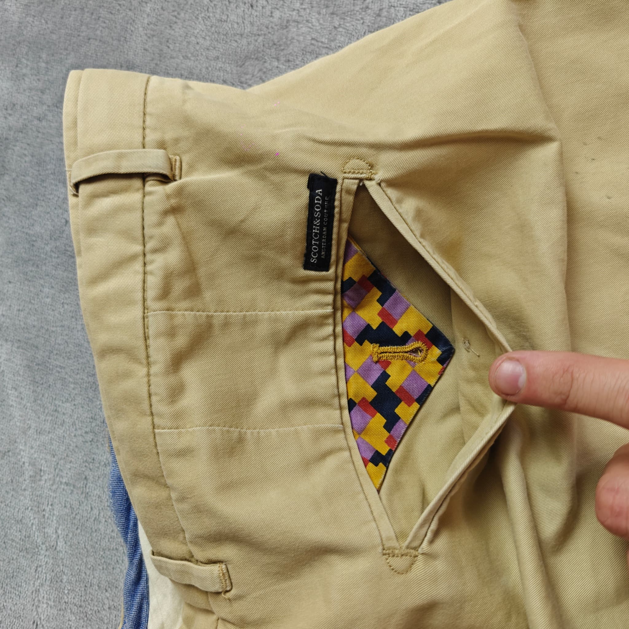 Scotch & Soda Men's Chino Shorts Size 36 Khaki Casual Summer — photo 8 of 8