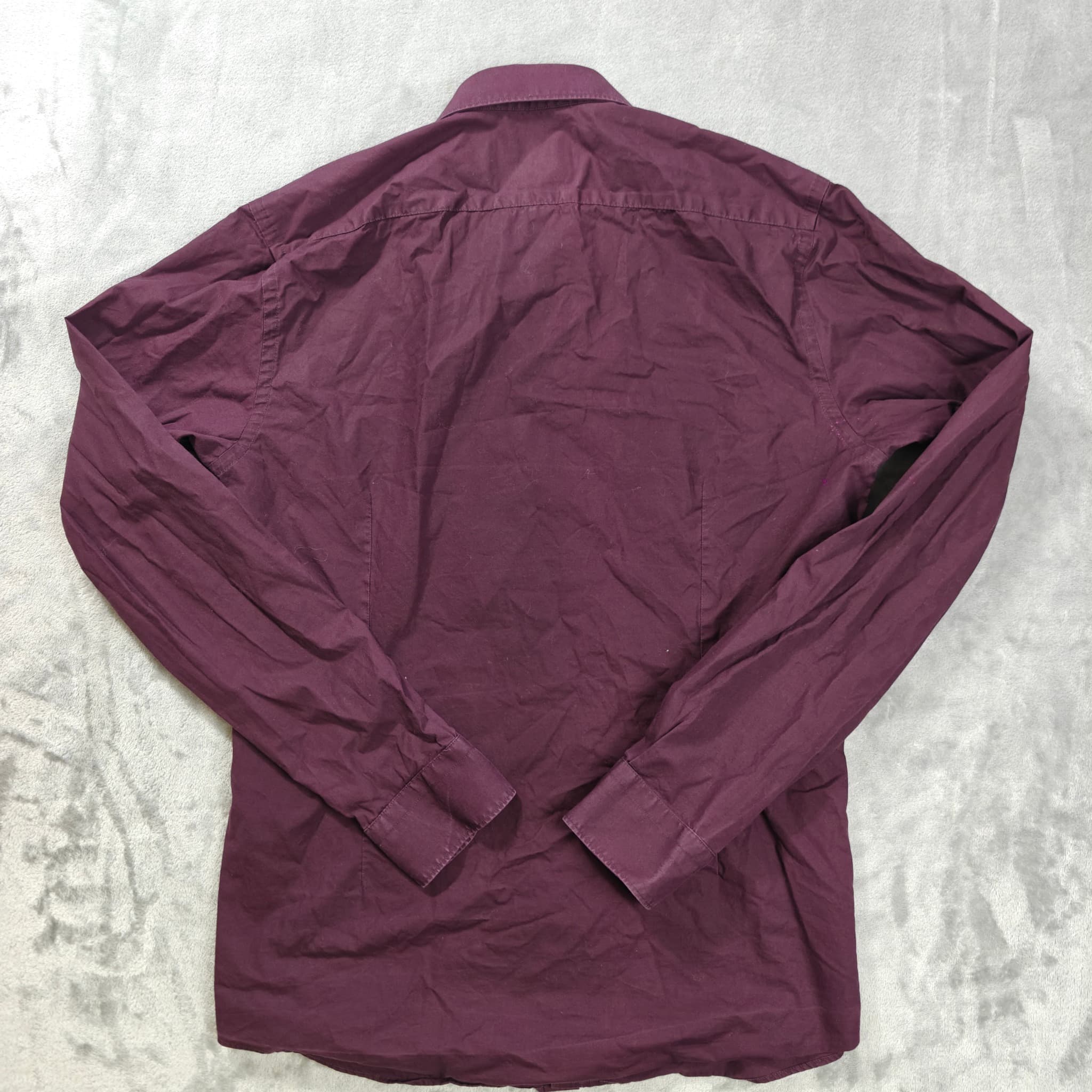 Scotch & Soda Slim Fit Long Sleeve Button-Down Shirt Men's Large Burgundy — photo 4 of 4