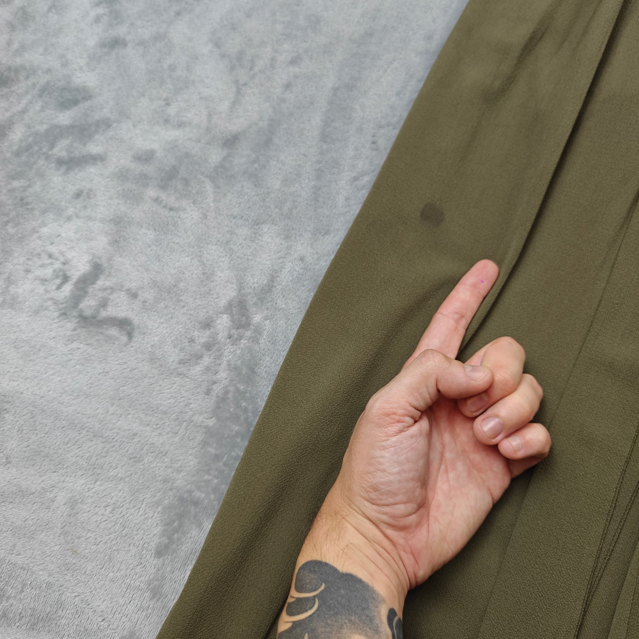 Shareen Collection Olive Green Deep V-Neck Maxi Dress Size 8 — photo 5 of 6