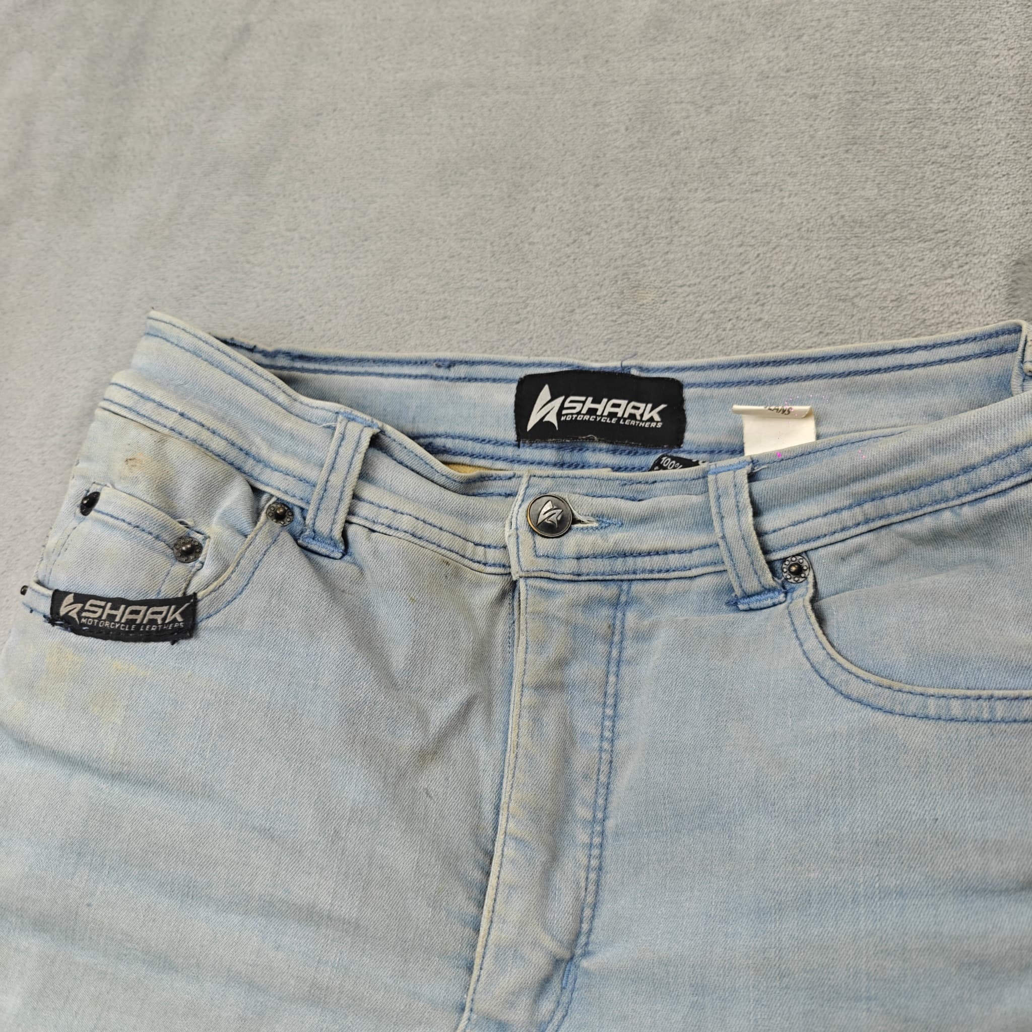 Shark Motorcycle Denim Riding Jeans Women's Size 10 Light Wash — photo 2 of 8