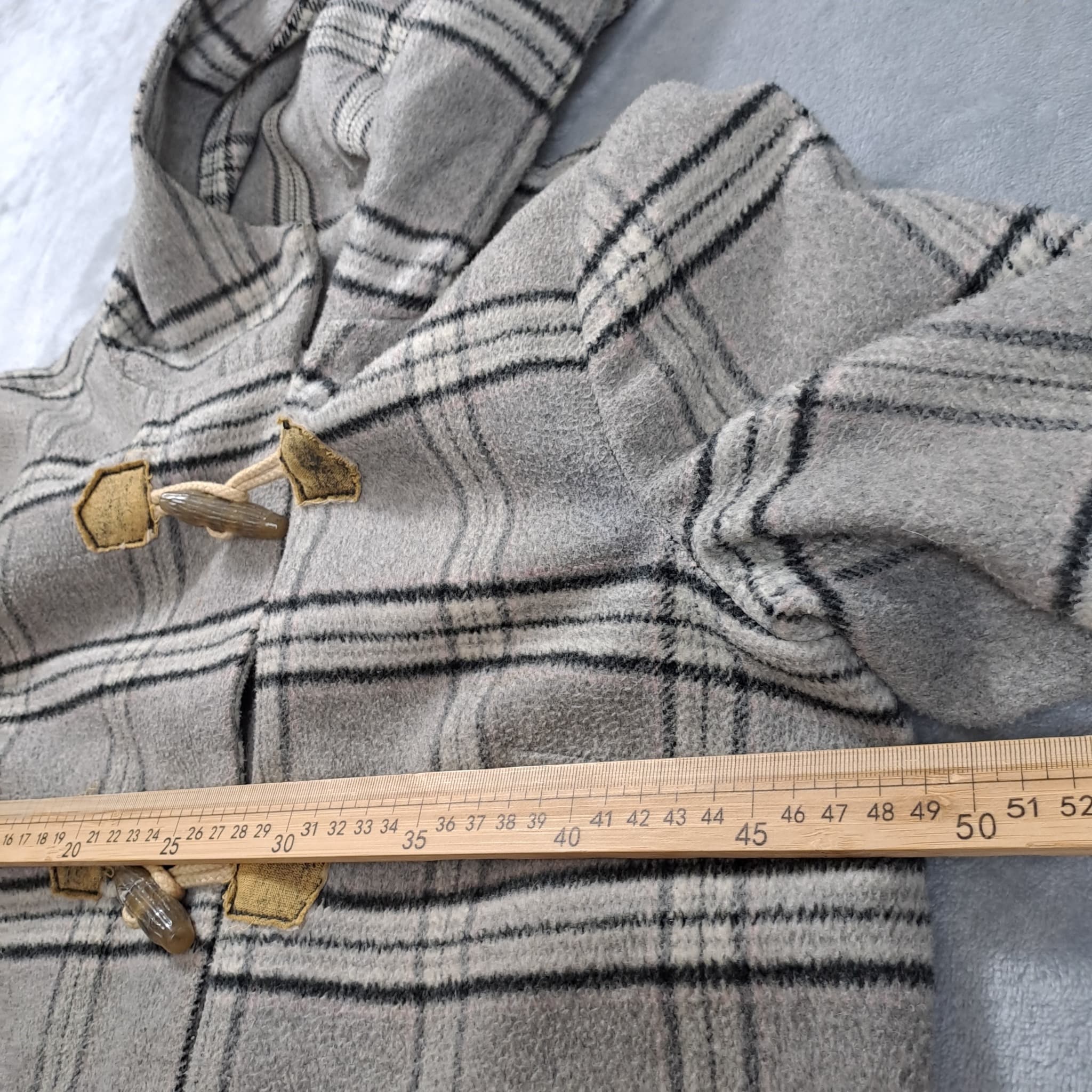 Sussan Women's Plaid Wool-Blend Duffle Coat Grey Size 8 — photo 3 of 10