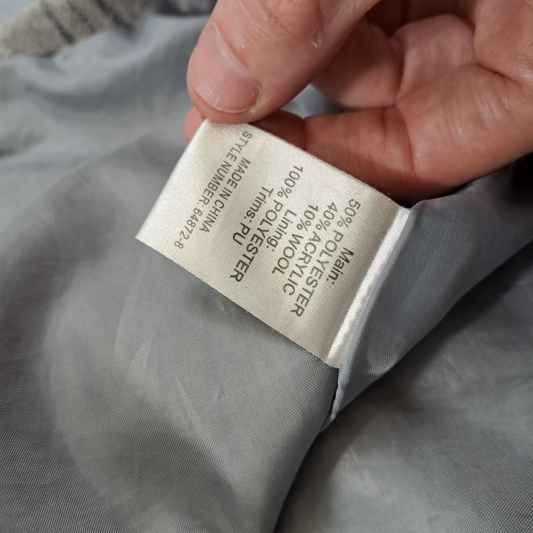 Sussan Women's Plaid Wool-Blend Duffle Coat Grey Size 8 — photo 9 of 10