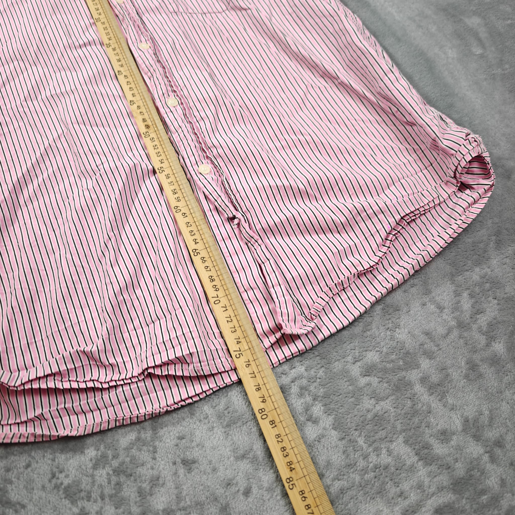 Tommy Hilfiger Button Down Shirt Men's XL Pink Striped Short Sleeve — photo 3 of 5