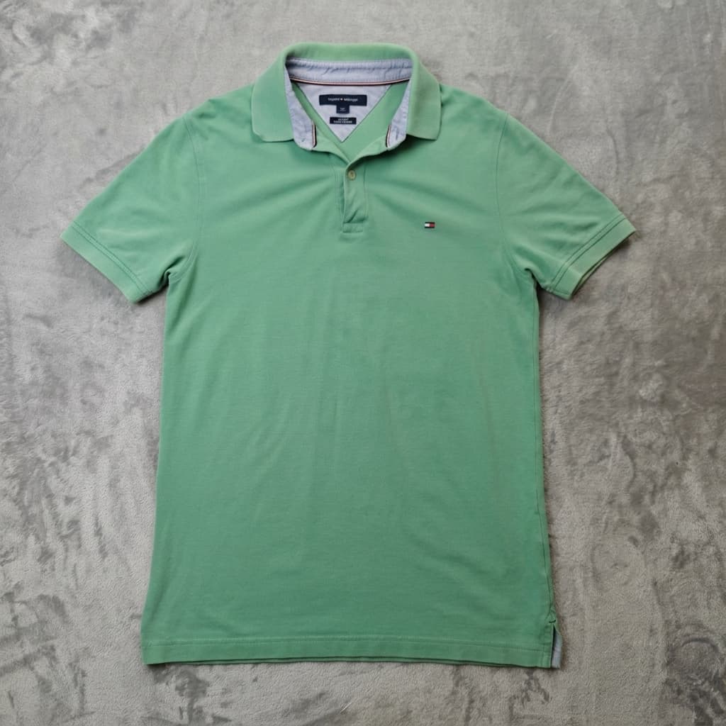 Tommy Hilfiger Slim Fit Polo Shirt Men's Small Green Work Business — photo 1 of 6