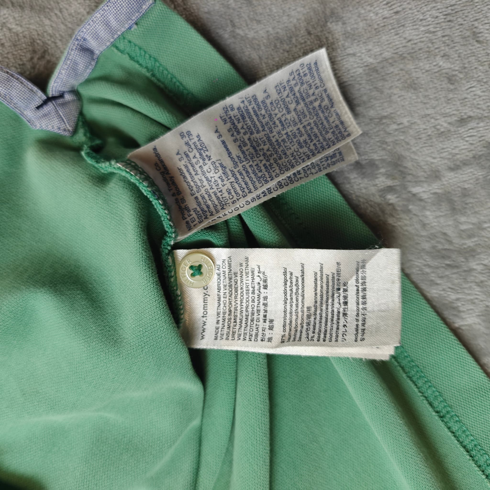 Tommy Hilfiger Slim Fit Polo Shirt Men's Small Green Work Business — photo 5 of 6