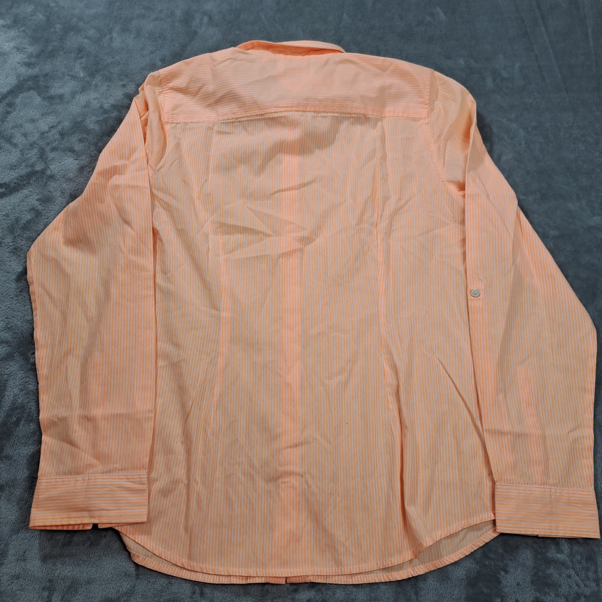 Tommy Hilfiger Women's Peach Striped Long Sleeve Button-Down Shirt Size M — photo 7 of 7