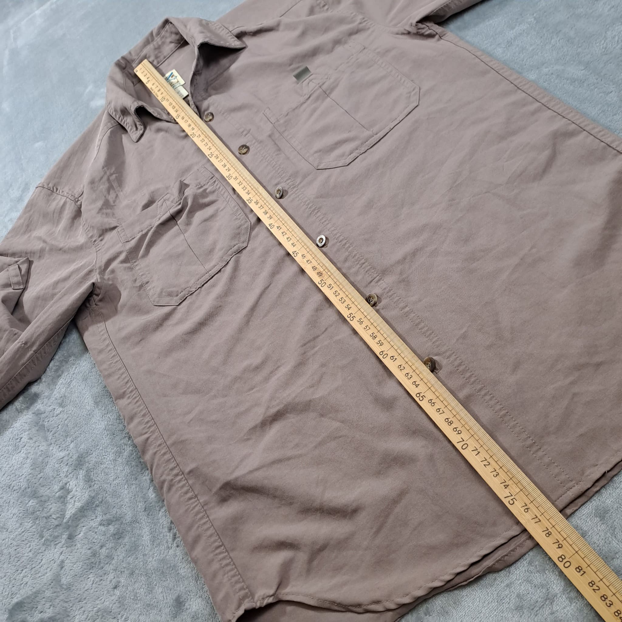 TravelSmith Men's Long Sleeve Travel Shirt Brown/Grey Size S Button Down — photo 3 of 6
