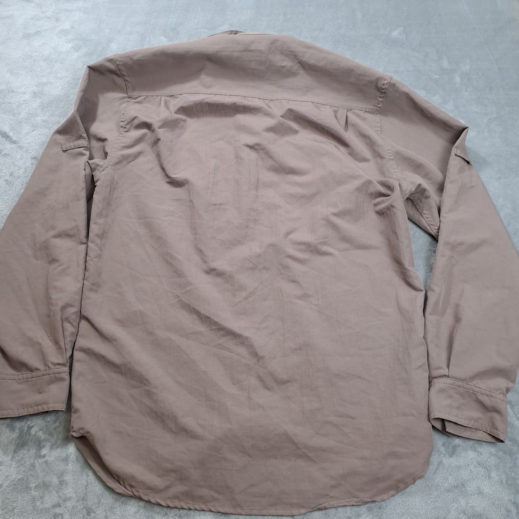 TravelSmith Men's Long Sleeve Travel Shirt Brown/Grey Size S Button Down — photo 5 of 6