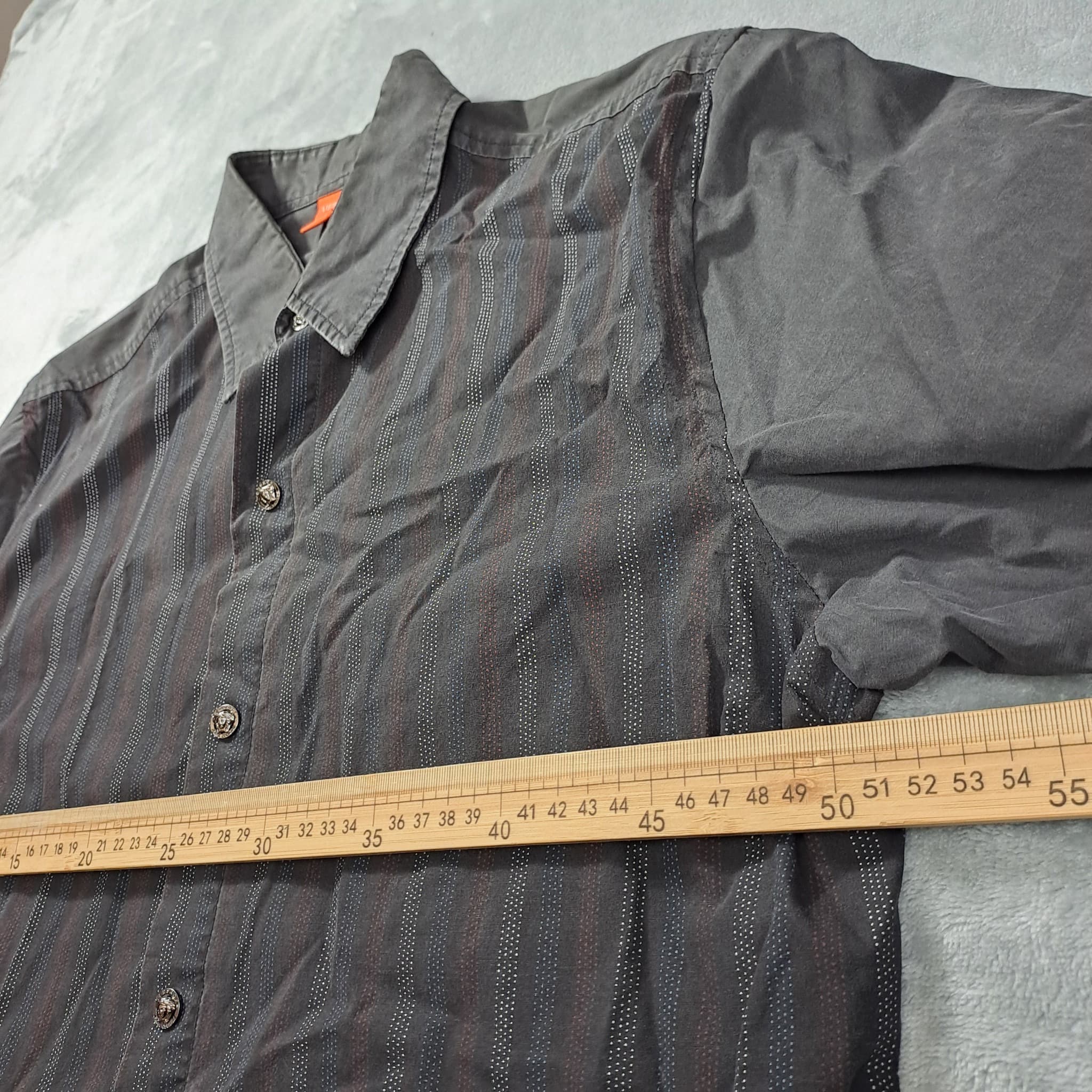 VERSACE DOLM Jeans Couture Men's Striped Long Sleeve Button-Down Shirt XXL — photo 3 of 7