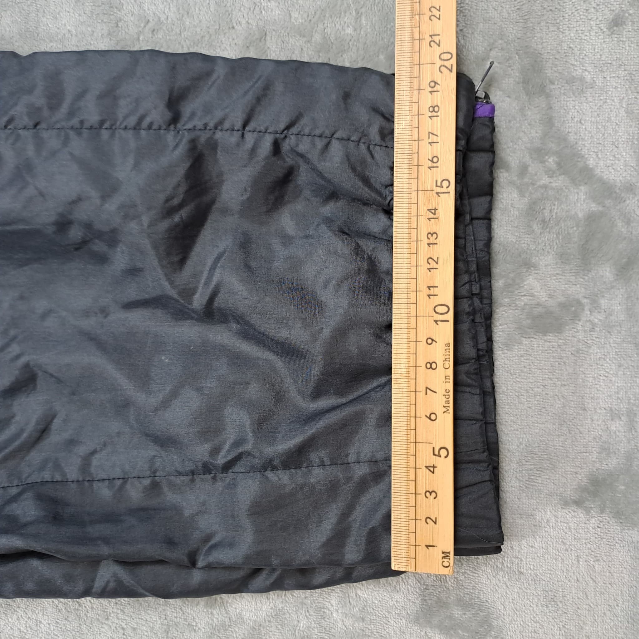 Vintage 90s Nike Nylon Track Pants Men's Size Large Black Purple Windbreaker — photo 3 of 7