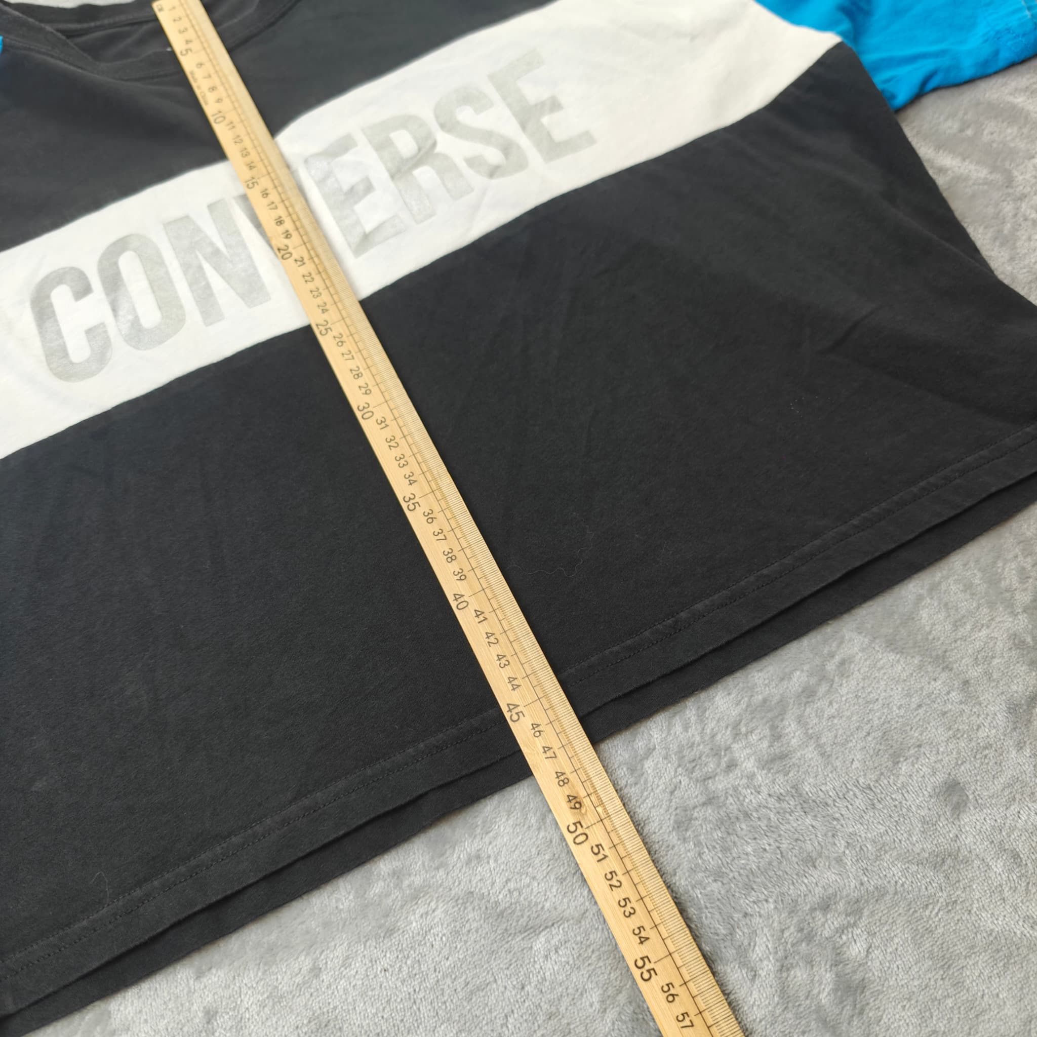 Vintage Converse Crop T-Shirt Medium - Colorblock Graphic Logo Multicolour — photo 4 of 7