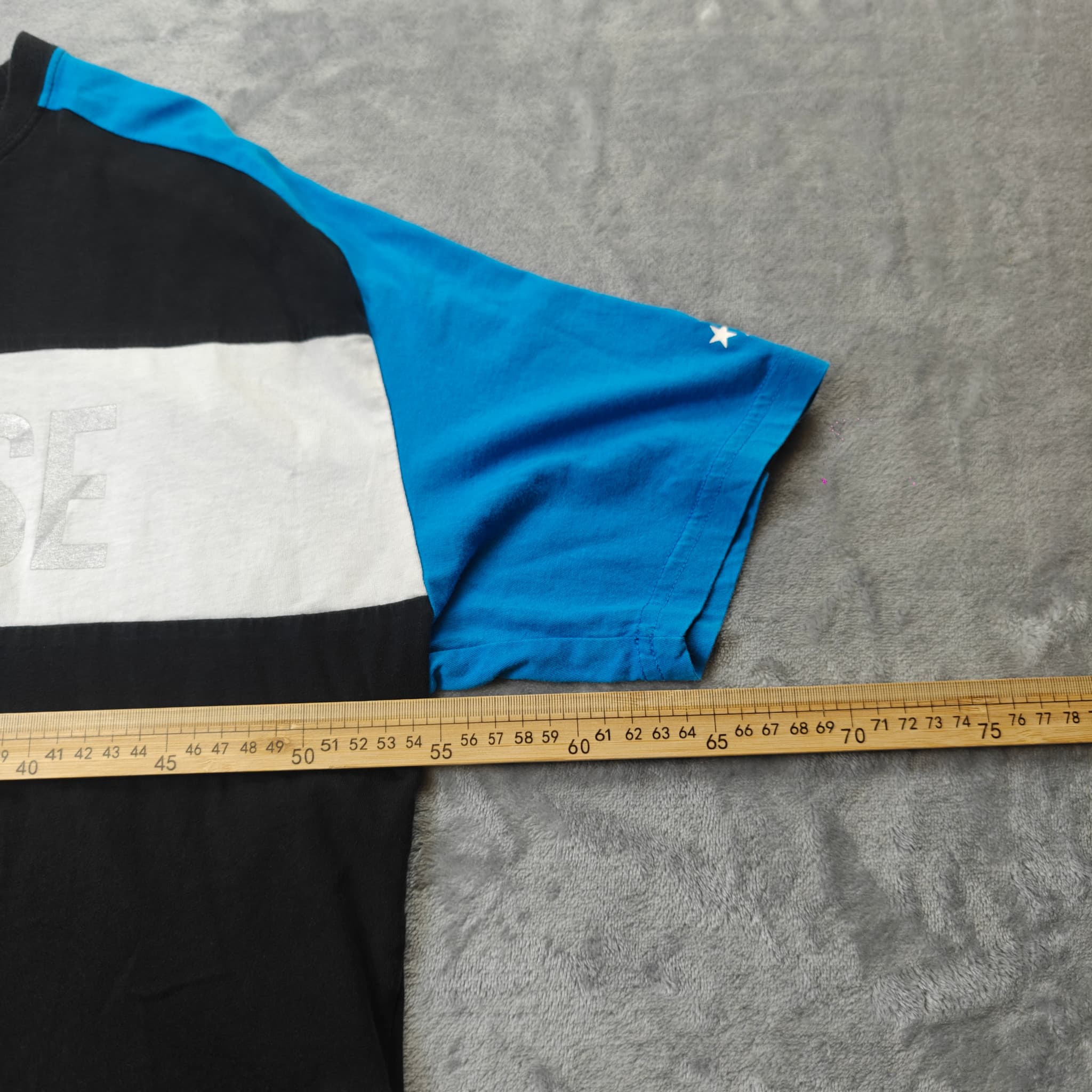 Vintage Converse Crop T-Shirt Medium - Colorblock Graphic Logo Multicolour — photo 5 of 7
