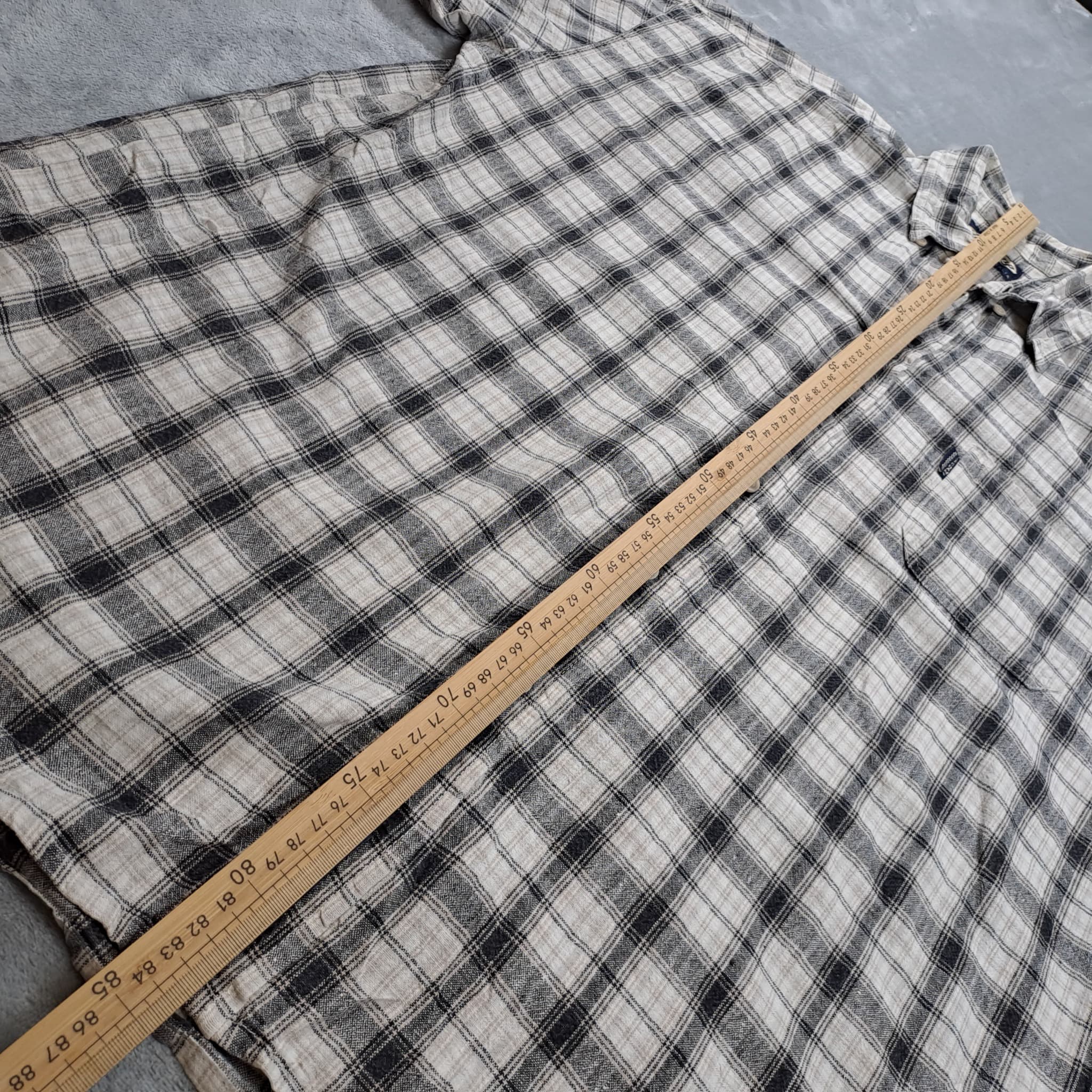 Vintage Duchamp Linen Blend Plaid Long Sleeve Button Down Shirt Large — photo 6 of 6