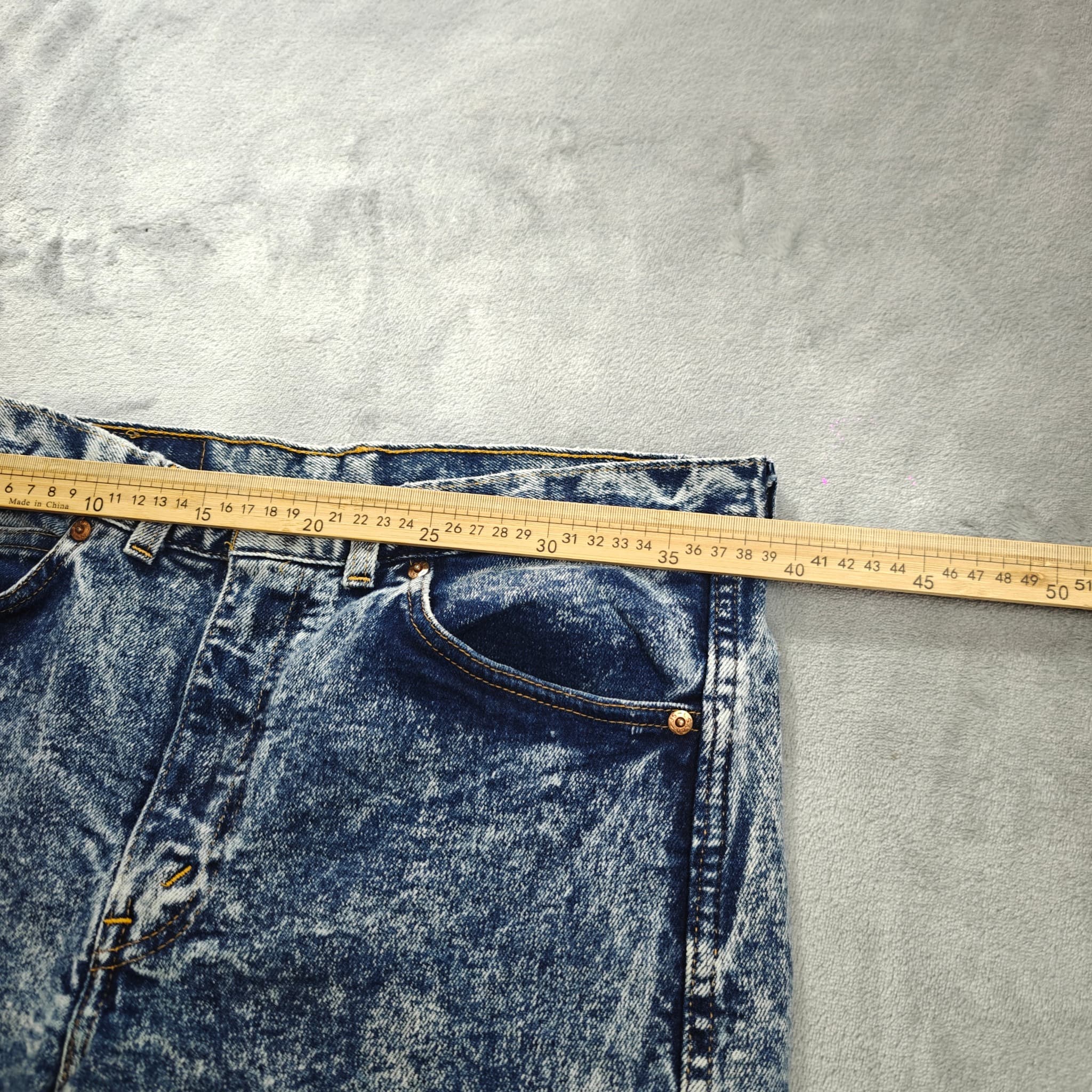 Vintage Orange Tab Acid Wash Jeans Men's W34 L34 Blue 80s USA — photo 6 of 9