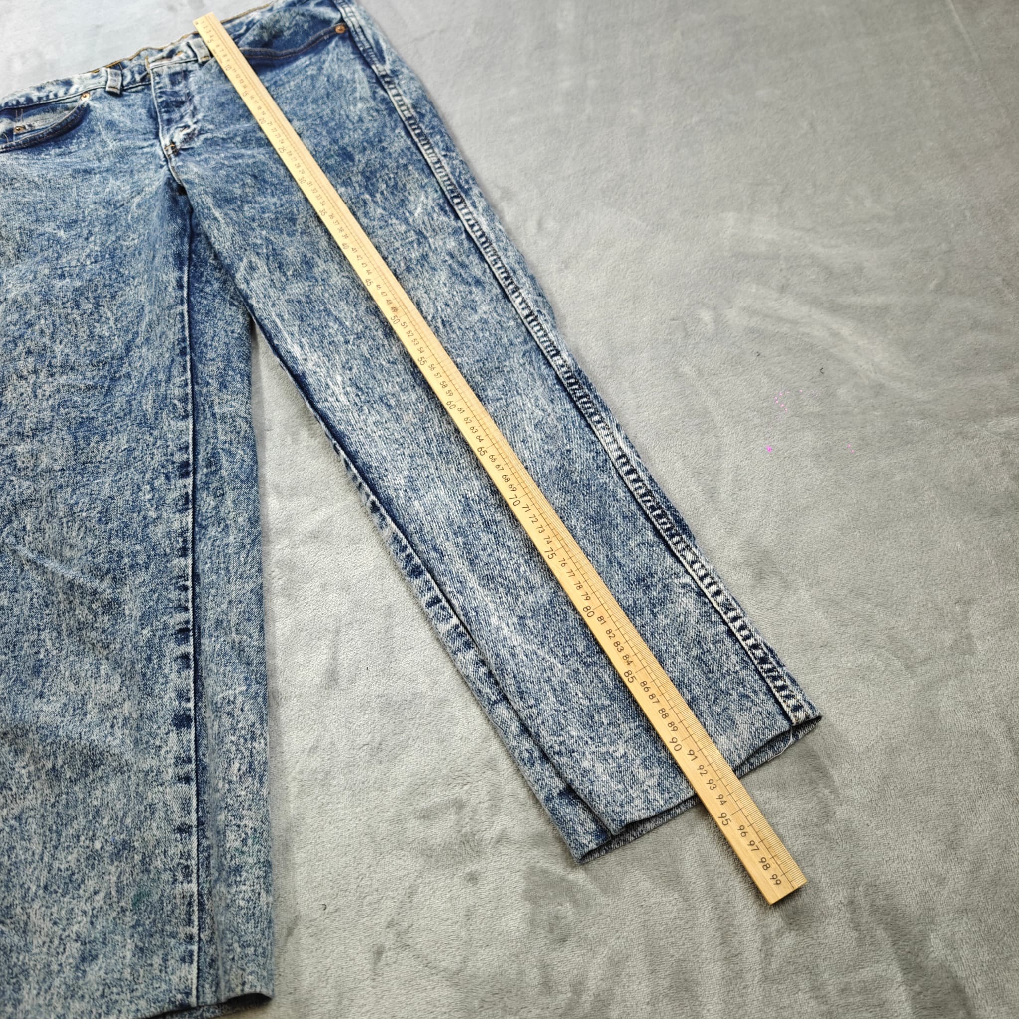 Vintage Orange Tab Acid Wash Jeans Men's W34 L34 Blue 80s USA — photo 7 of 9