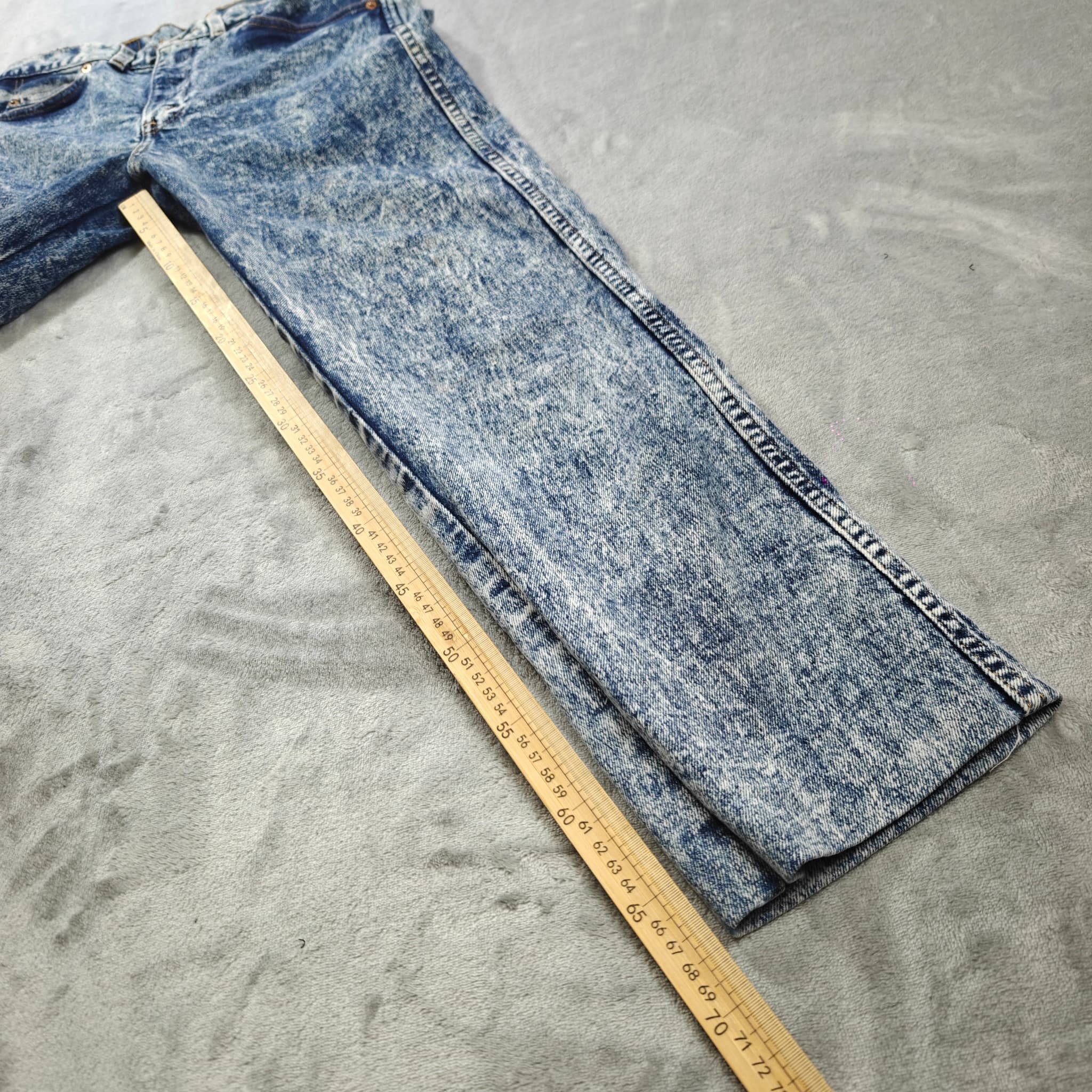Vintage Orange Tab Acid Wash Jeans Men's W34 L34 Blue 80s USA — photo 8 of 9