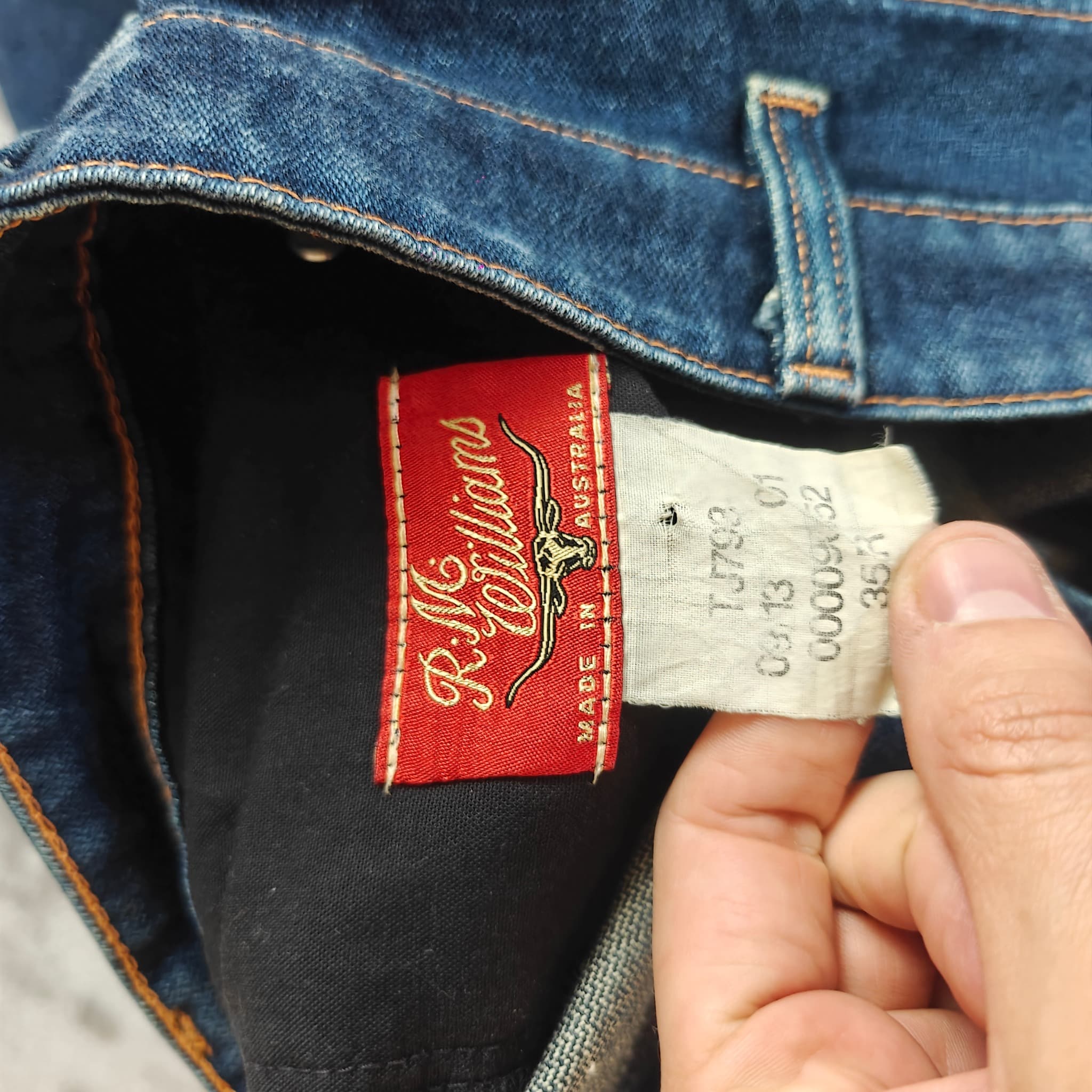 Vintage R.M. Williams Men's Denim Jeans Size 35 Blue Straight Leg — photo 3 of 10