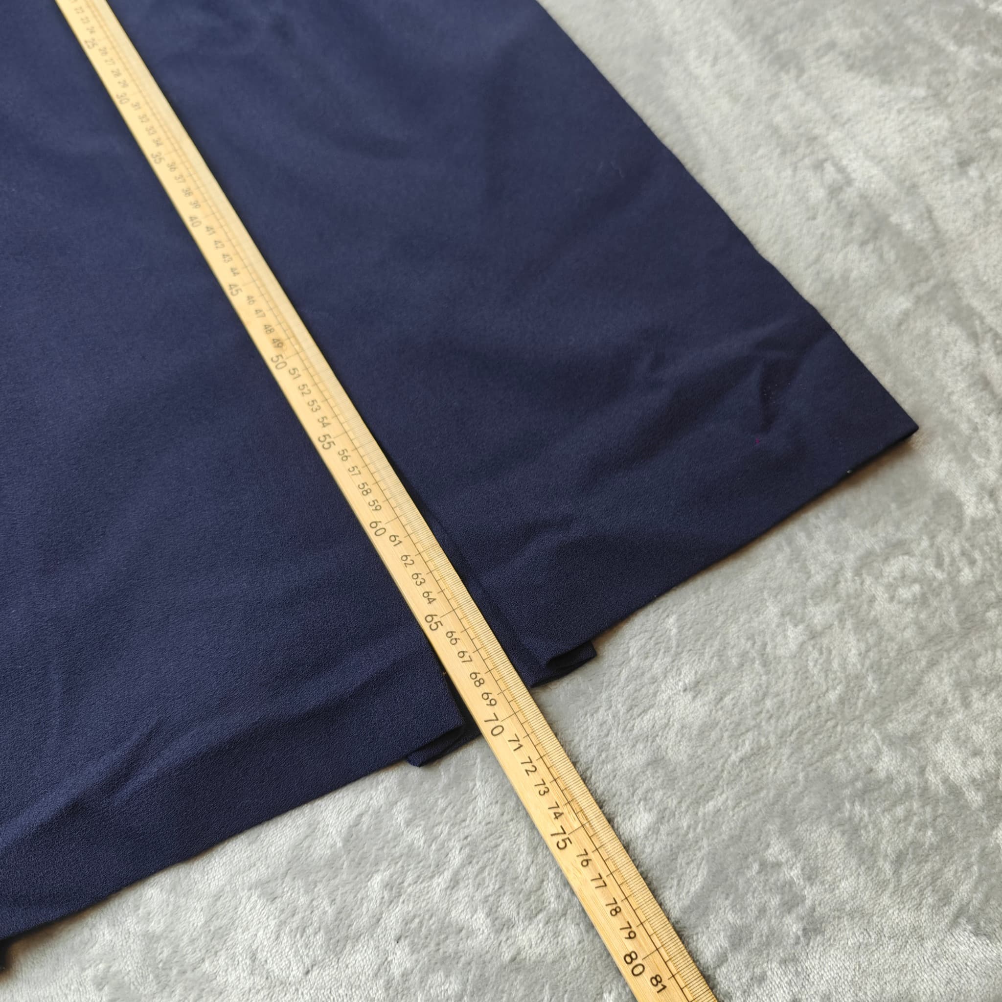 Vintage Reldan High-Waisted Midi Pencil Skirt Woman's UK 12 Navy Blue — photo 4 of 6
