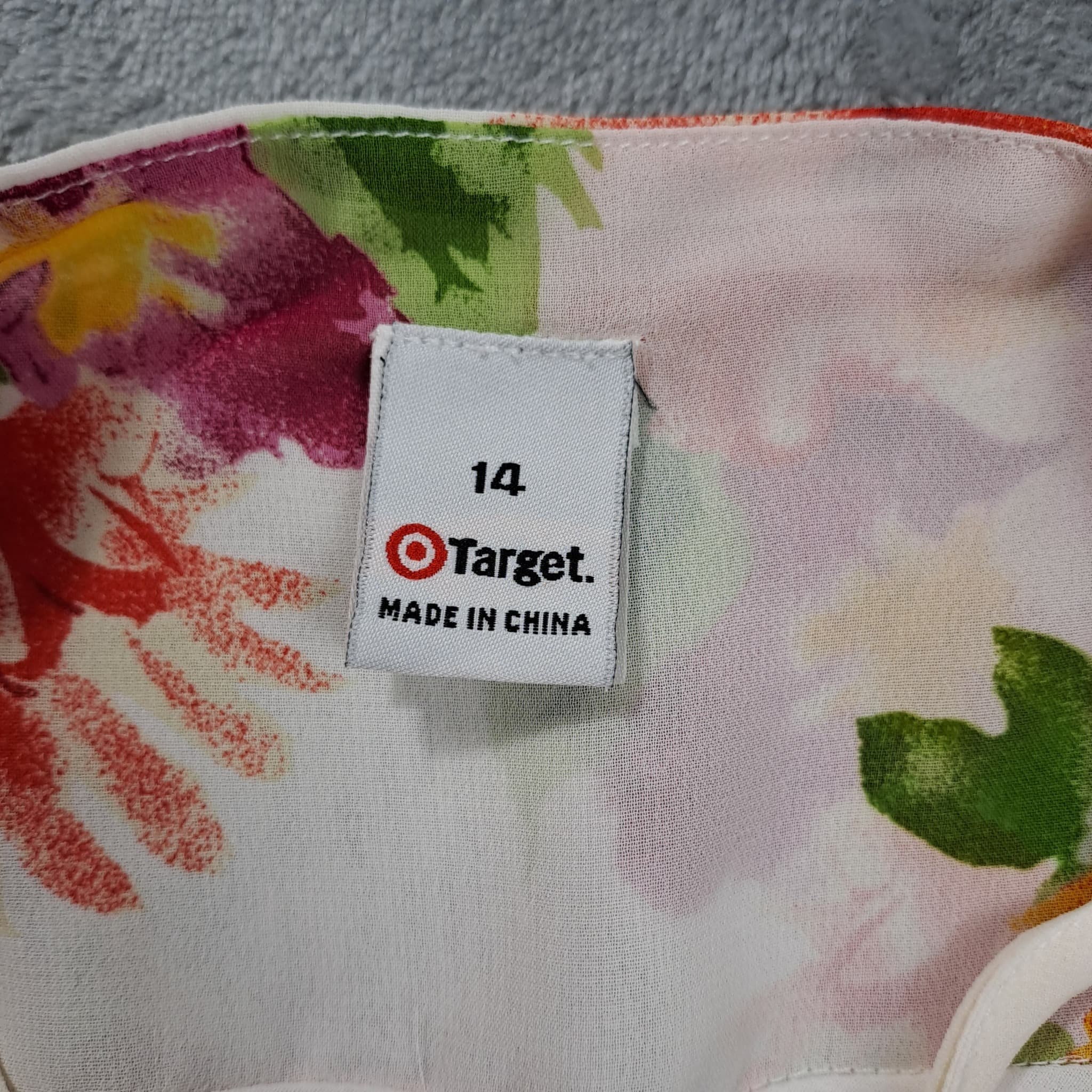 Vintage Target Floral Print Chiffon Maxi Dress Women's Size 14 — photo 3 of 6