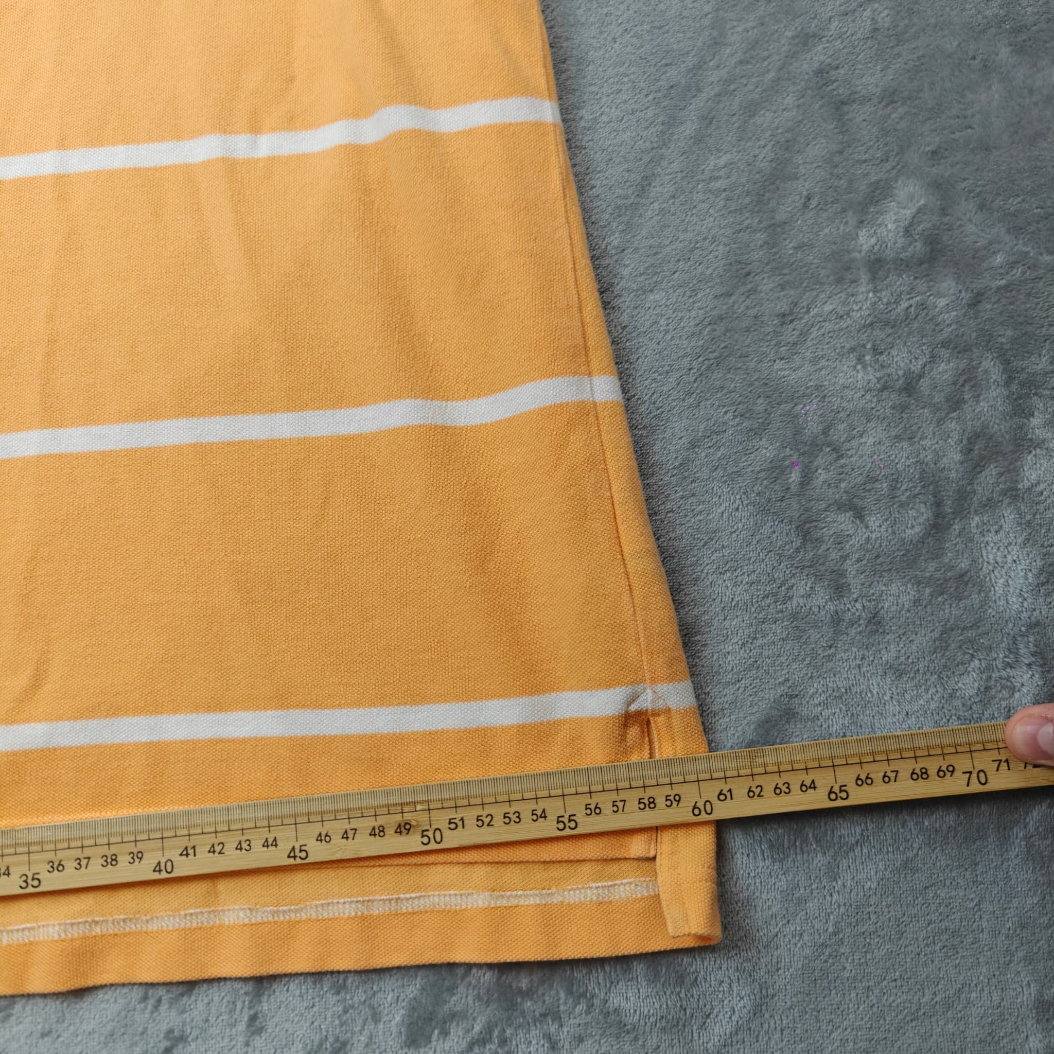 Vintage Tommy Hilfiger Polo Shirt Men's XL Yellow White Striped — photo 5 of 10