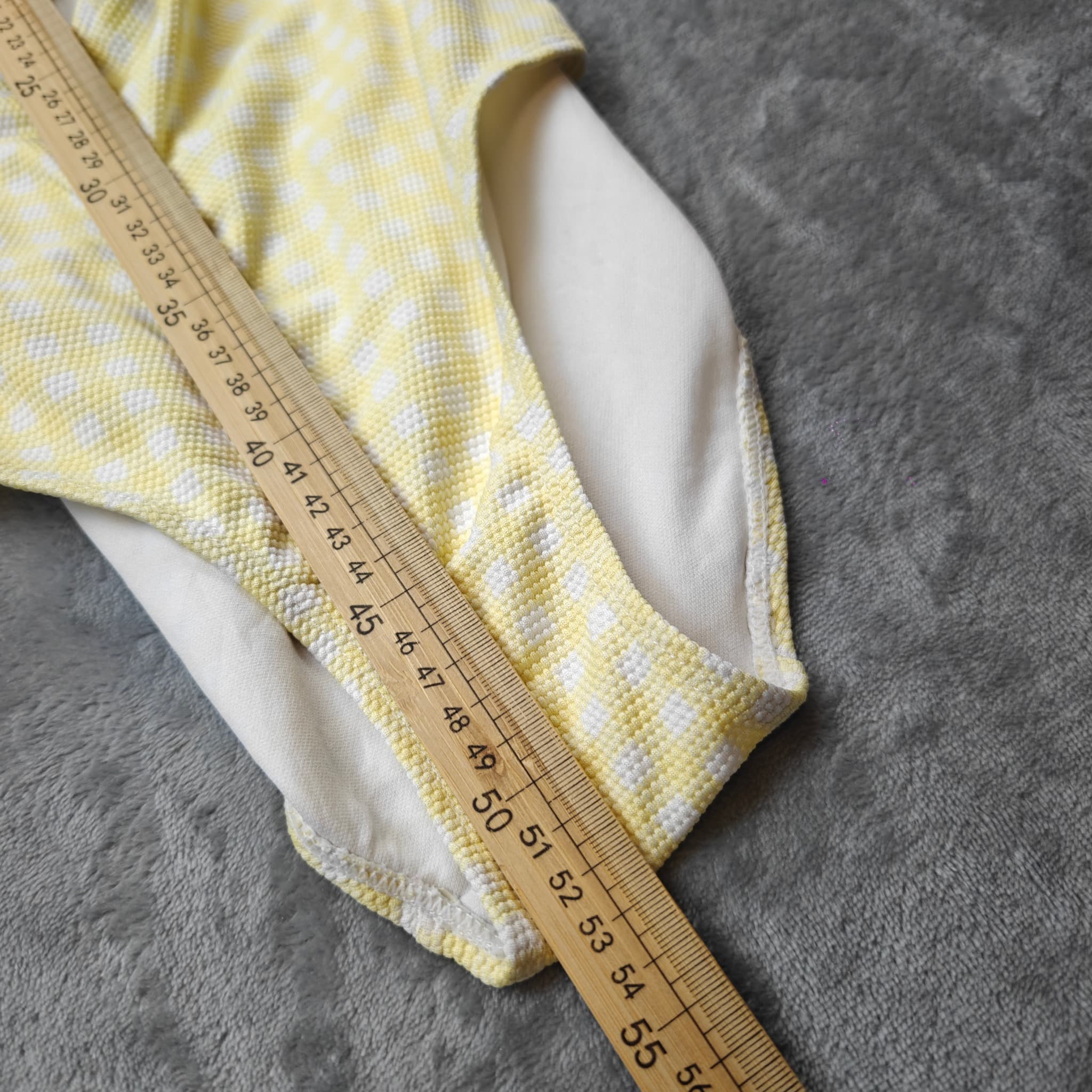 Wave Zone Yellow Gingham Ruched Cutout One-Piece Swimsuit Size 12 — photo 3 of 6