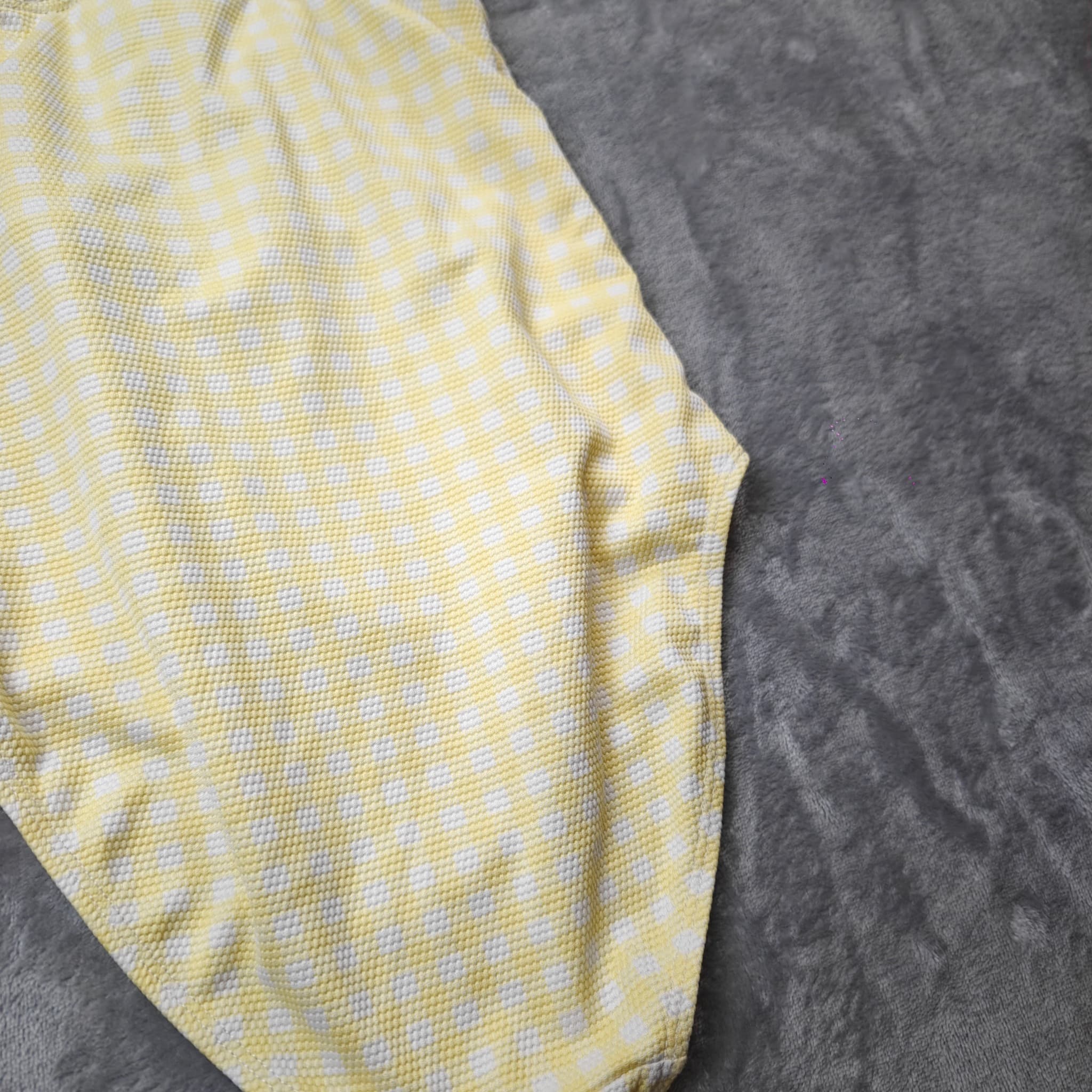 Wave Zone Yellow Gingham Ruched Cutout One-Piece Swimsuit Size 12 — photo 6 of 6
