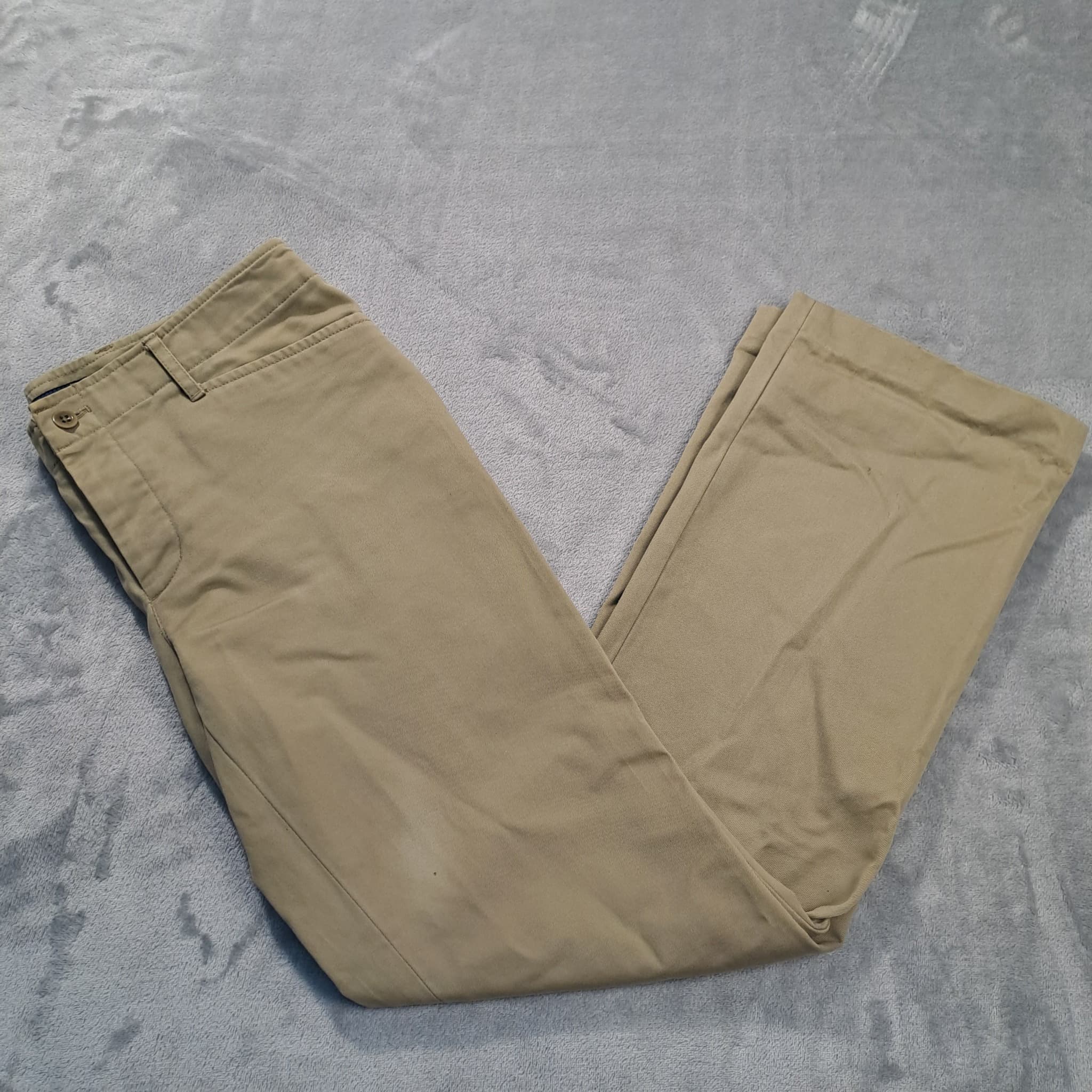 Women's Khaki Chino Pants Straight Leg Tan Size 12 — photo 1 of 7