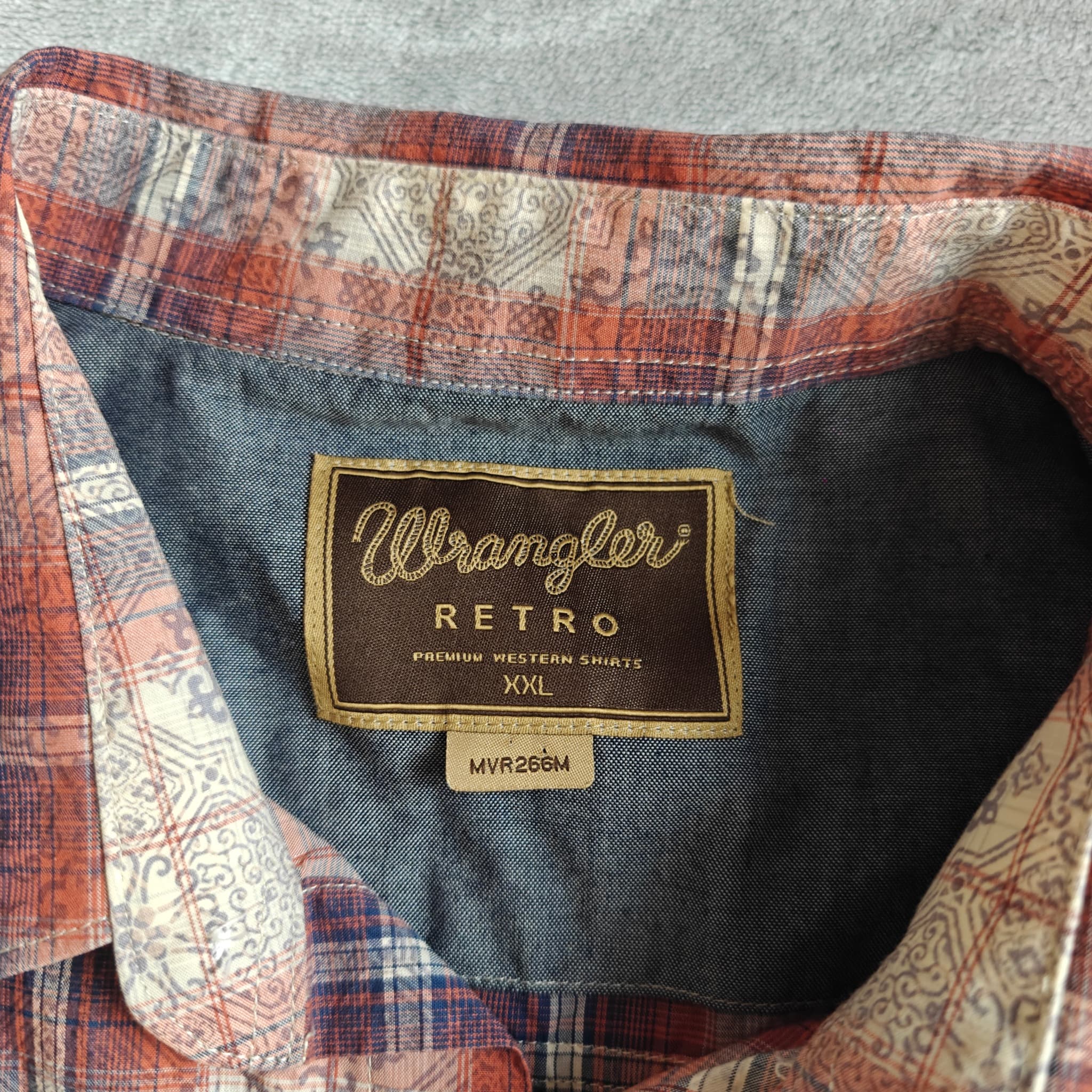 Wrangler Retro Premium Western Shirt Men's XXL Plaid Long Sleeve Button Up — photo 2 of 7